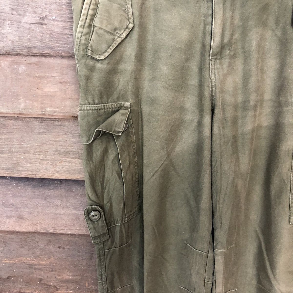 Faded Glory × Japanese Brand Superubis faded Green multipocket Cargo Pants #6930 Size US 32 / EU 48 - 6 Thumbnail