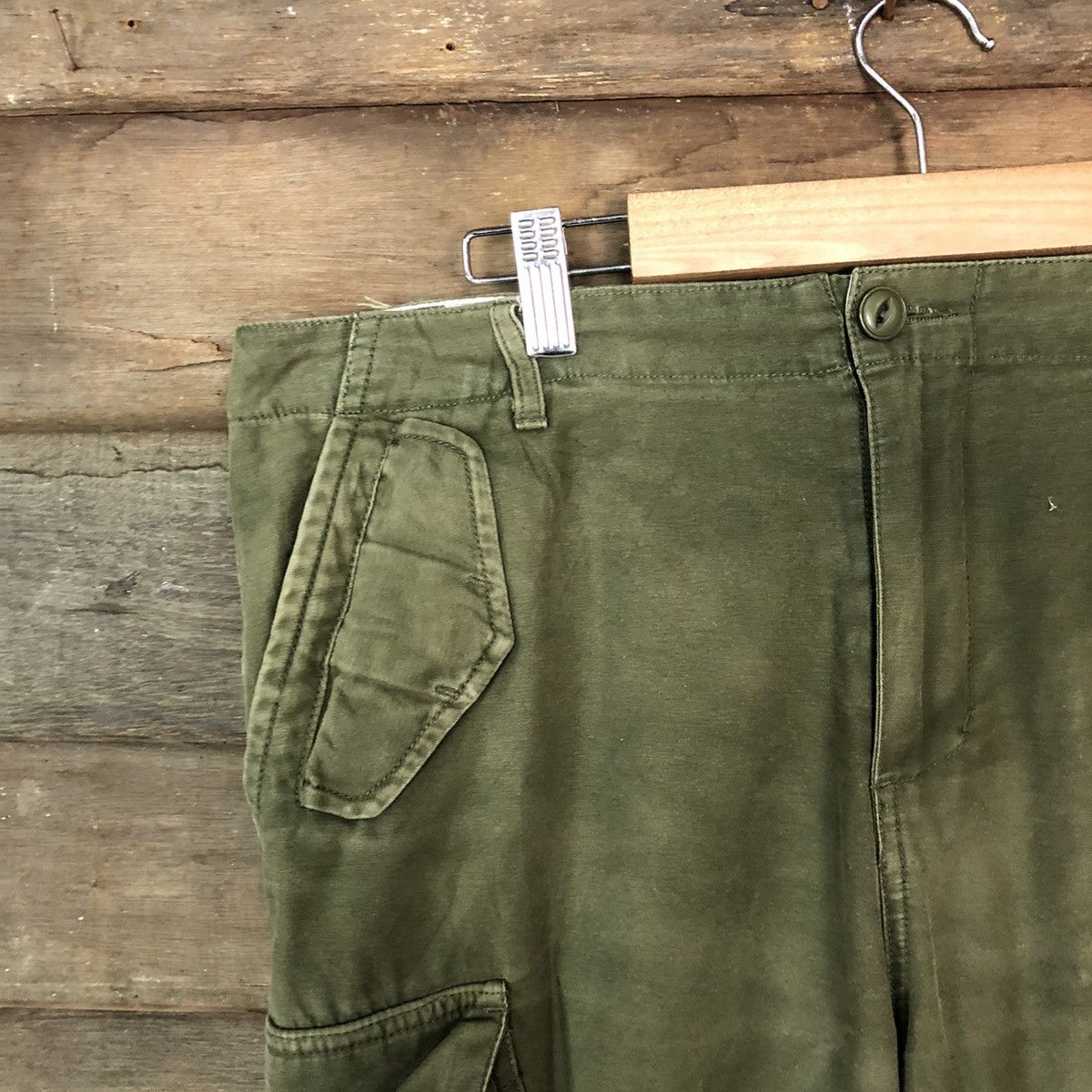 Faded Glory × Japanese Brand Superubis faded Green multipocket Cargo Pants #6930 Size US 32 / EU 48 - 4 Thumbnail