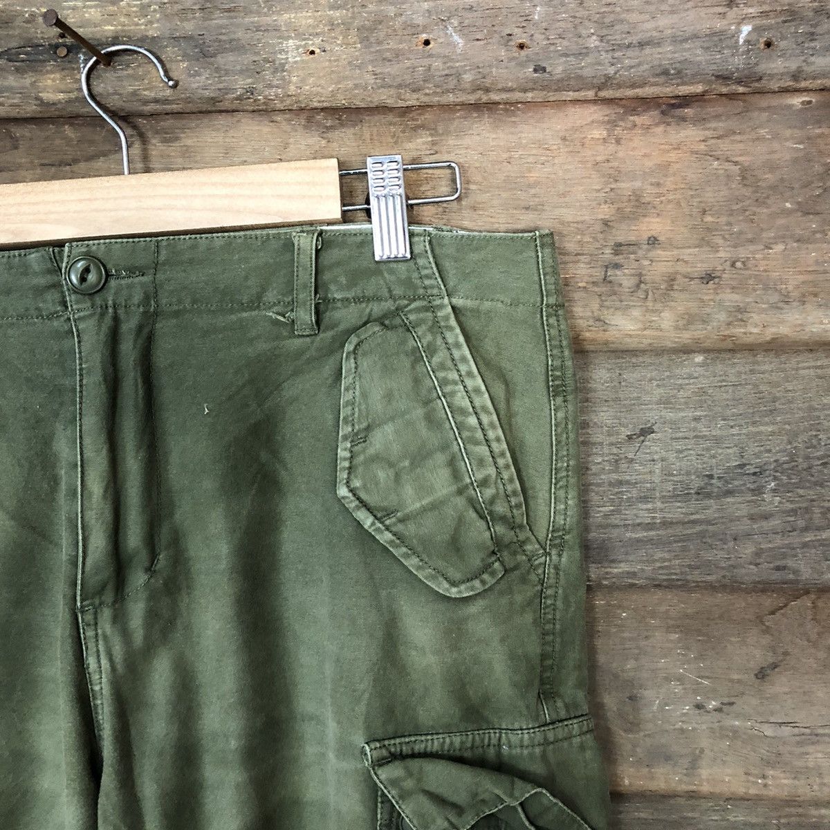Faded Glory × Japanese Brand Superubis faded Green multipocket Cargo Pants #6930 Size US 32 / EU 48 - 5 Thumbnail
