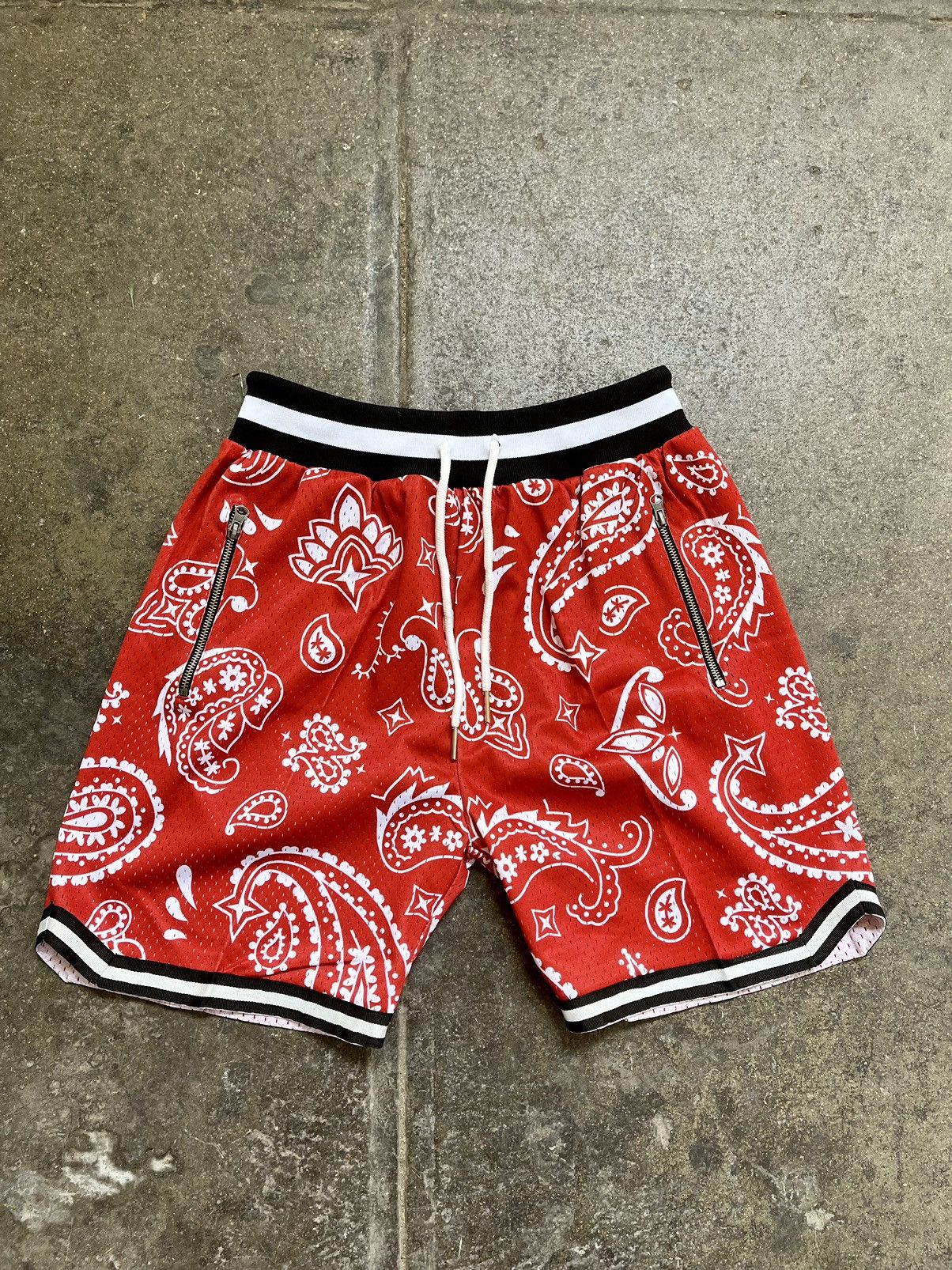 Vintage Paisley Bandana Basketball Shorts M Grailed
