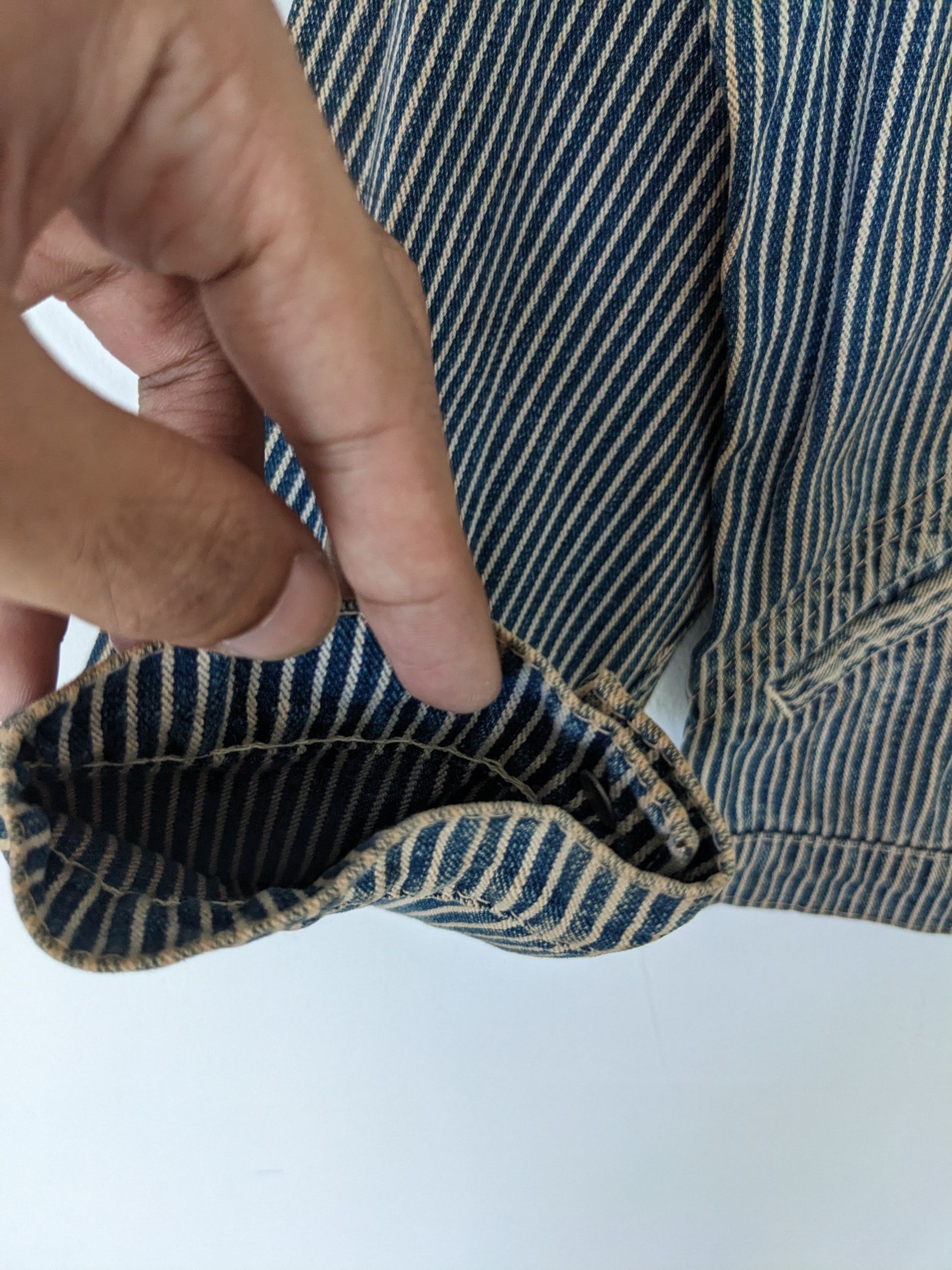 45rpm × If Six Was Nine × Le Grande Bleu (L.G.B.) Vintage 45rpm Hickory Denim Jacket Kapital Style Size S / US 4 / IT 40 - 8 Thumbnail
