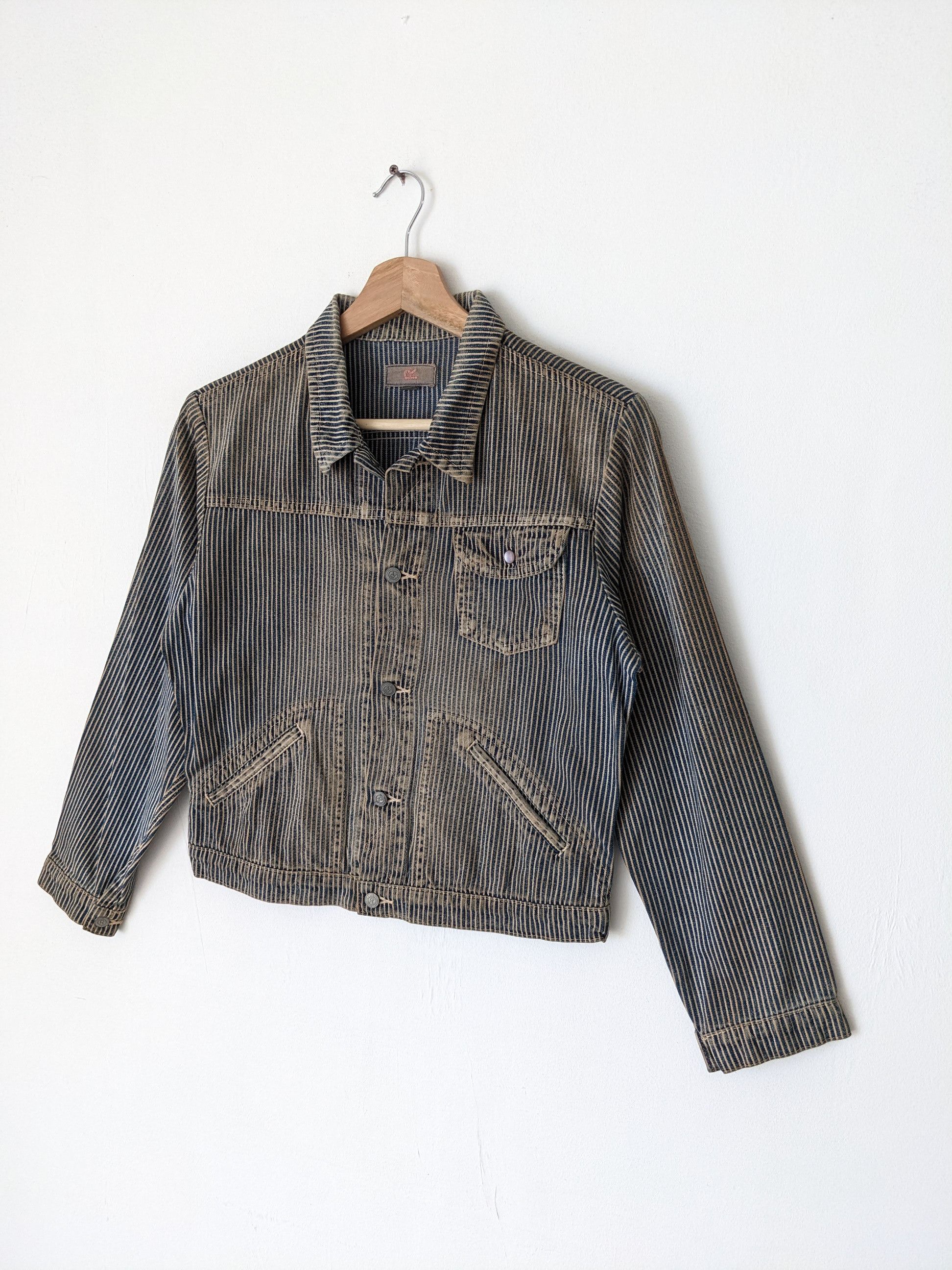 45rpm × If Six Was Nine × Le Grande Bleu (L.G.B.) Vintage 45rpm Hickory Denim Jacket Kapital Style Size S / US 4 / IT 40 - 6 Thumbnail