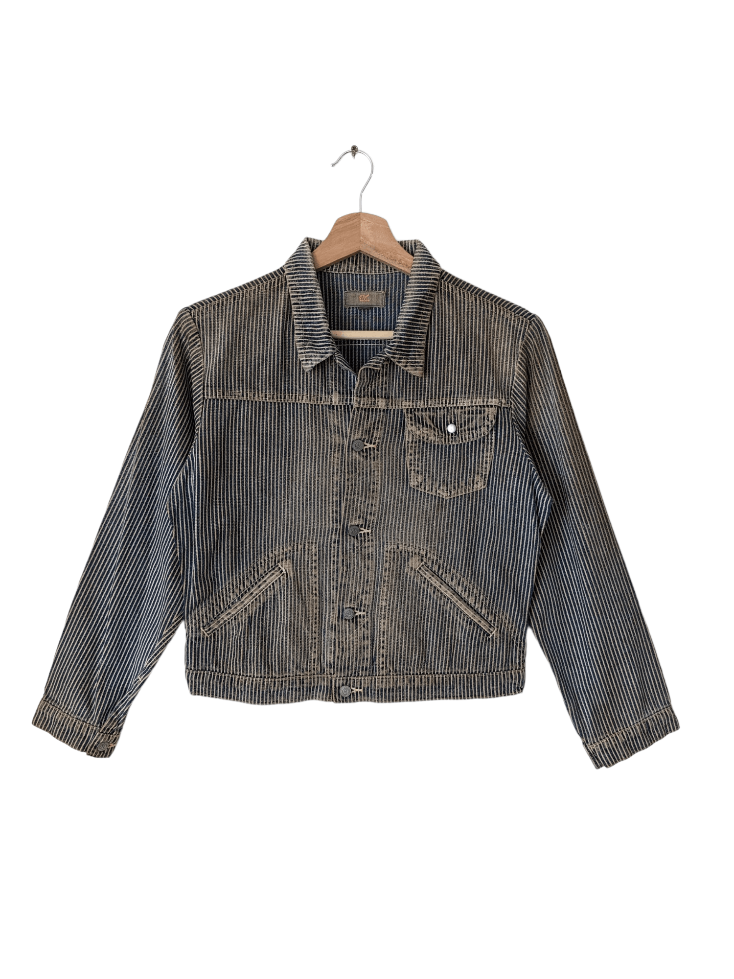 45rpm × If Six Was Nine × Le Grande Bleu (L.G.B.) Vintage 45rpm Hickory Denim Jacket Kapital Style Size S / US 4 / IT 40 - 1 Thumbnail