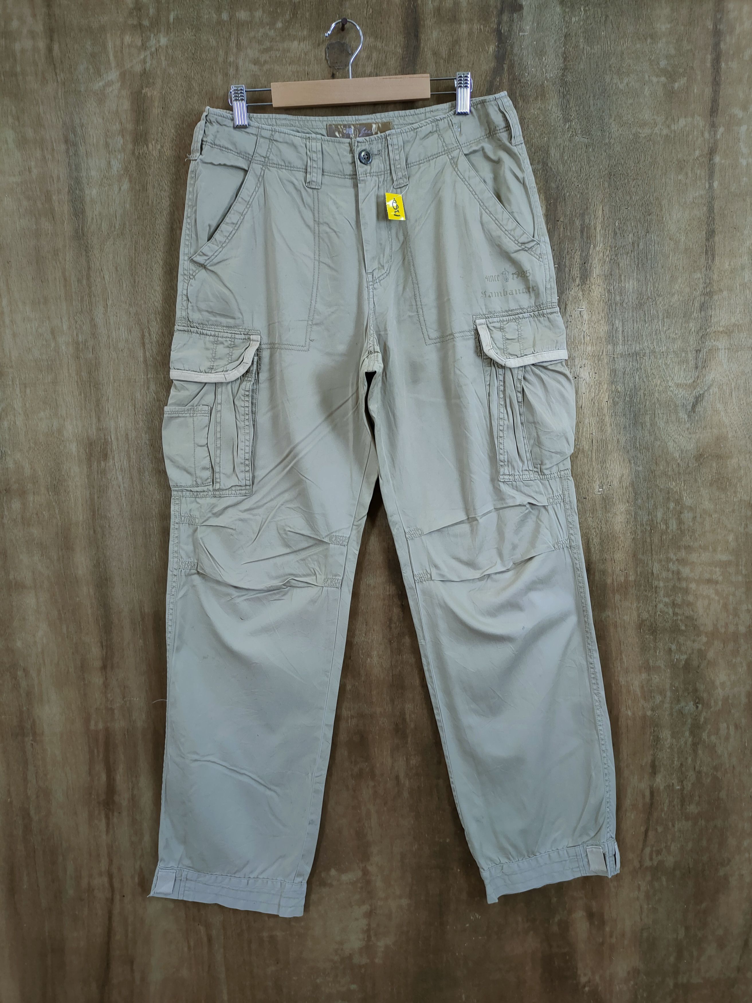 image of Vintage Jamboree Jeans Multipocket Tactical Cargo Pants 1350 in Cream, Men's (Size 30)