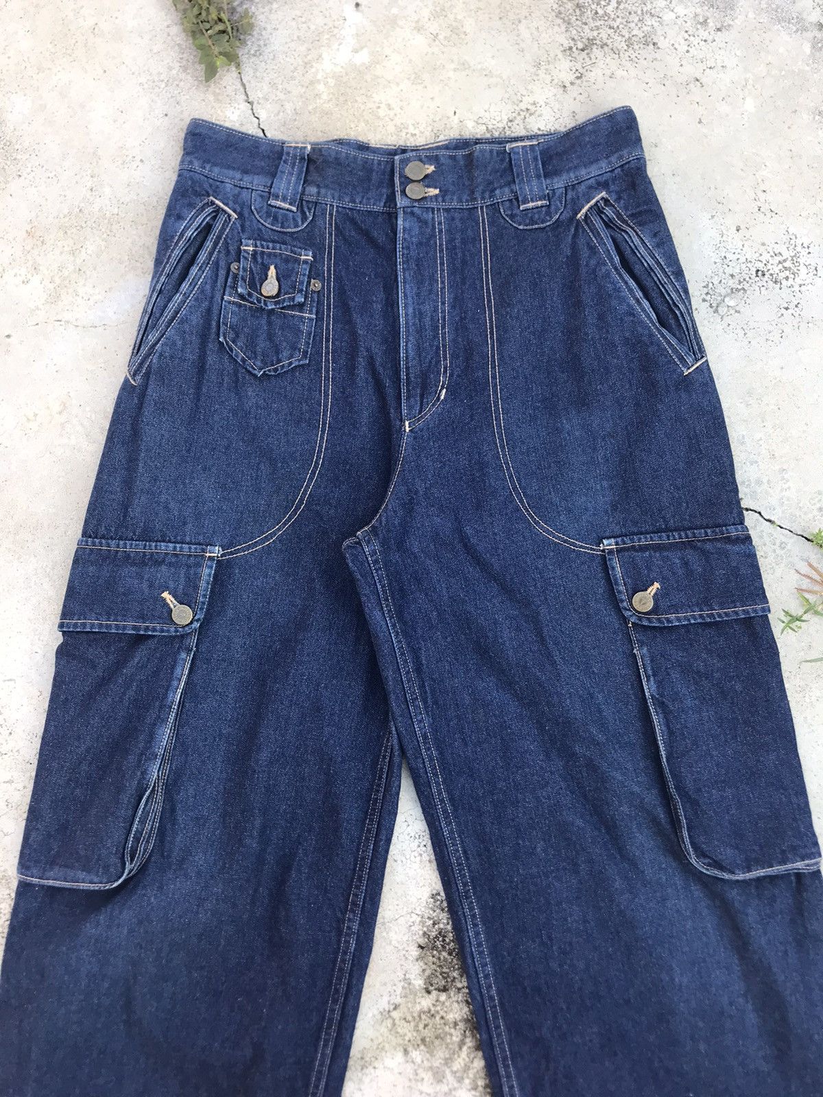 Yoshiyuki Konishi Vintage Ficce Yoshiyuki Konishi Denim Cargo Pant Size US 32 / EU 48 - 3 Thumbnail