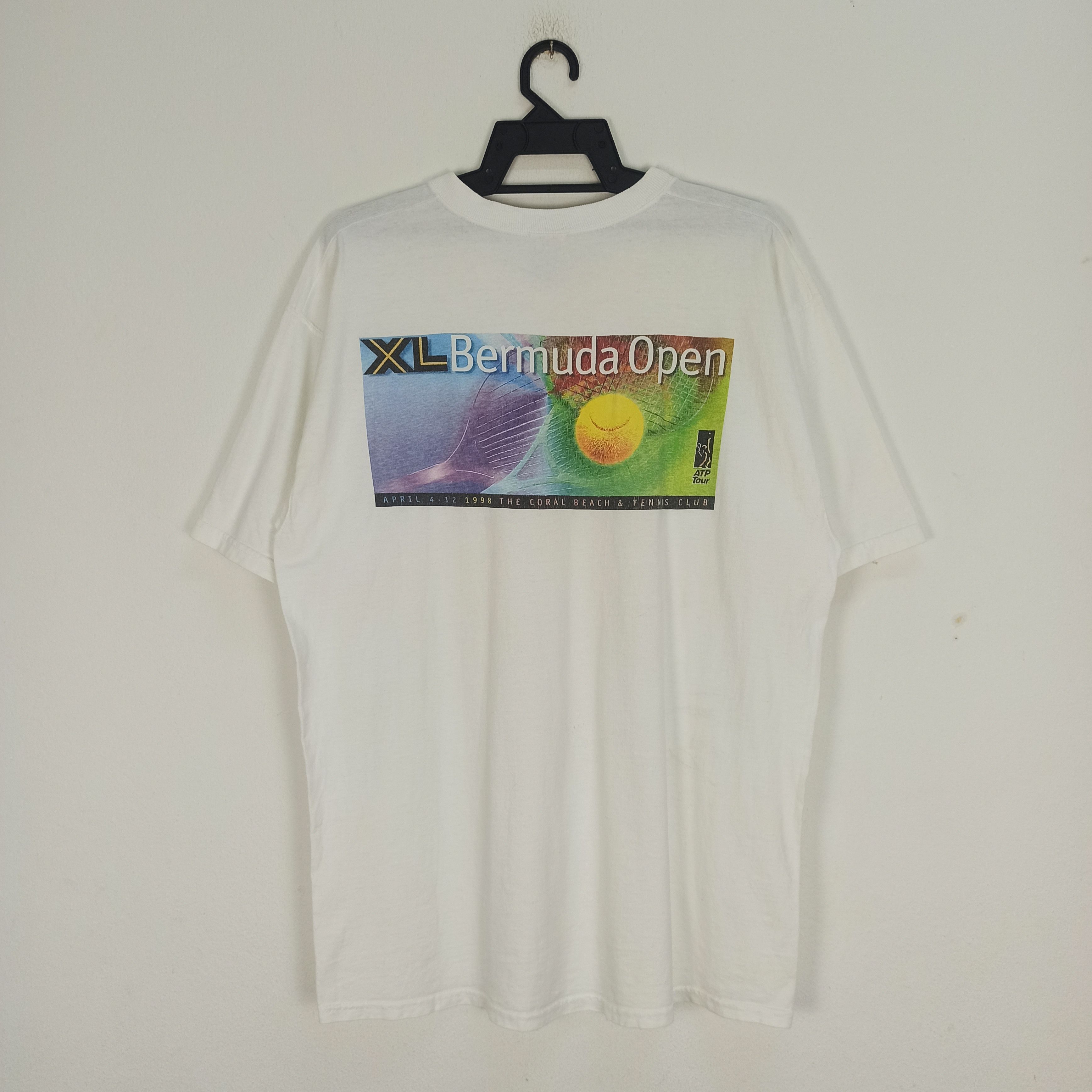 Vintage Vintage ATP Tour Tennis BERMUDA OPEN Promo tshirt Size US L / EU 52-54 / 3 - 1 Thumbnail