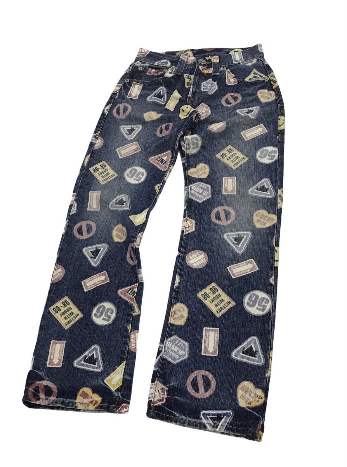 Japanese Brand Co&Lu Japan All Over Prints Hysteric Style Jeans Size US 27 - 2 Thumbnail