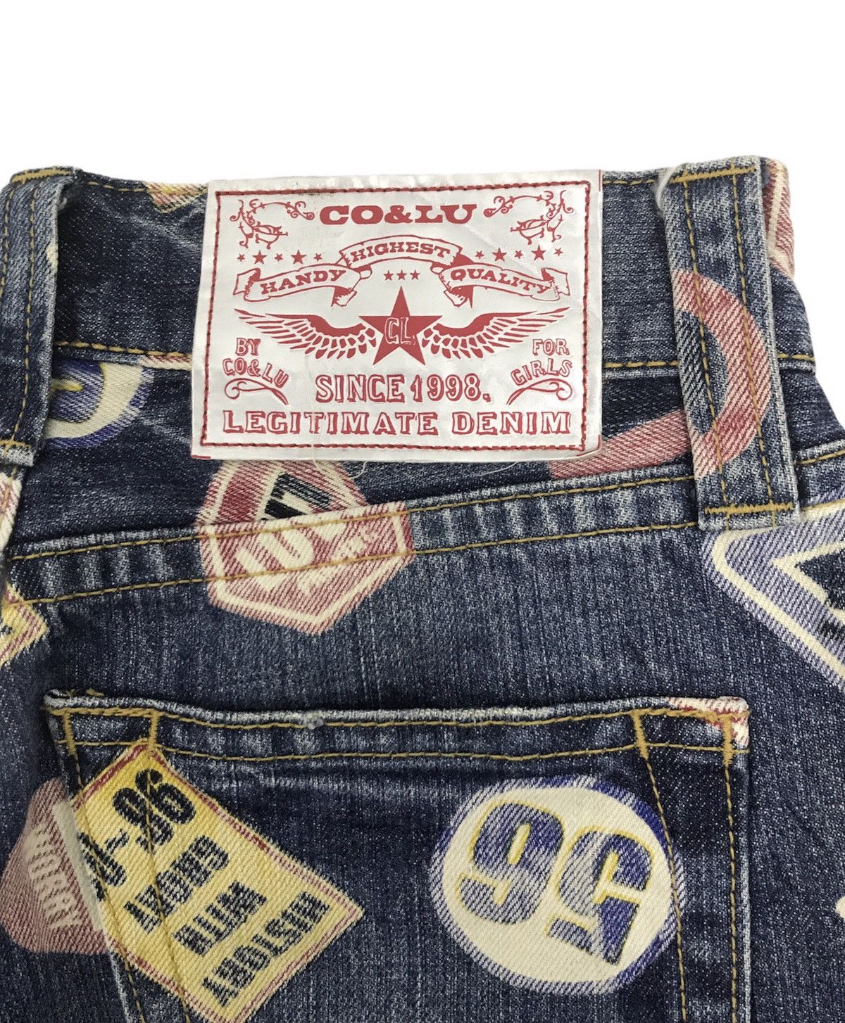 Japanese Brand Co&Lu Japan All Over Prints Hysteric Style Jeans Size US 27 - 6 Thumbnail