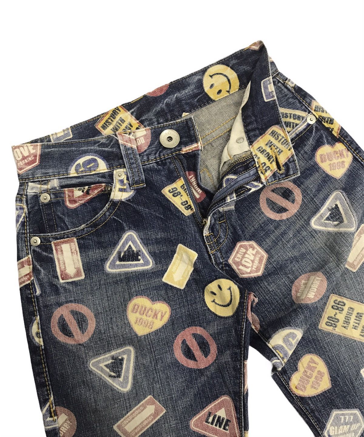 Japanese Brand Co&Lu Japan All Over Prints Hysteric Style Jeans Size US 27 - 3 Thumbnail
