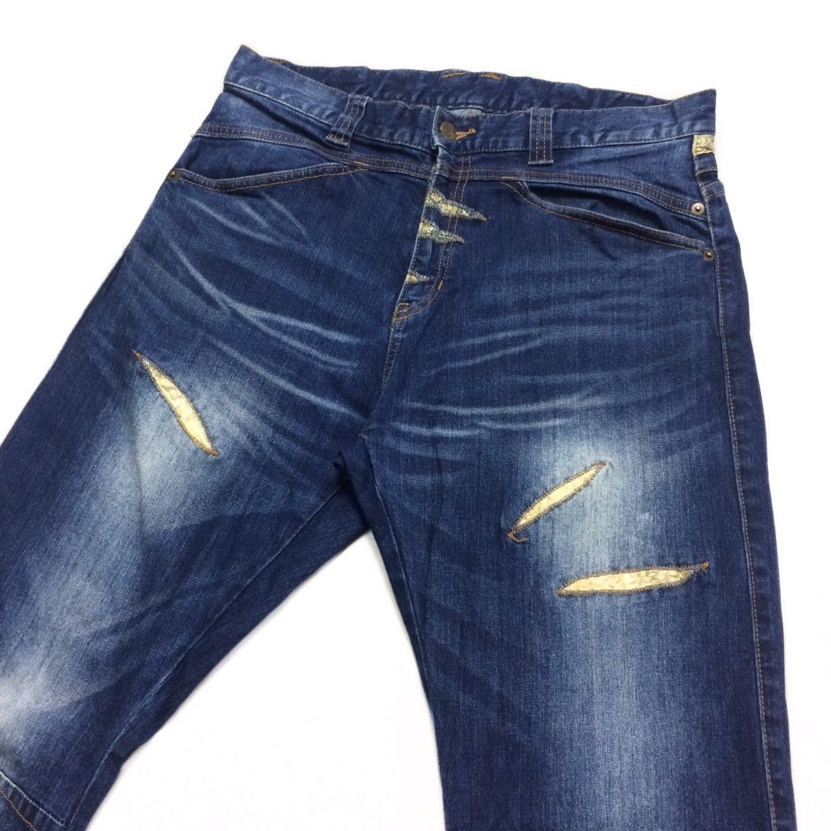 14th Addiction × Japanese Brand × PPFM PPFM Japan Curve Cut Punk Jeans Size US 32 / EU 48 - 3 Thumbnail