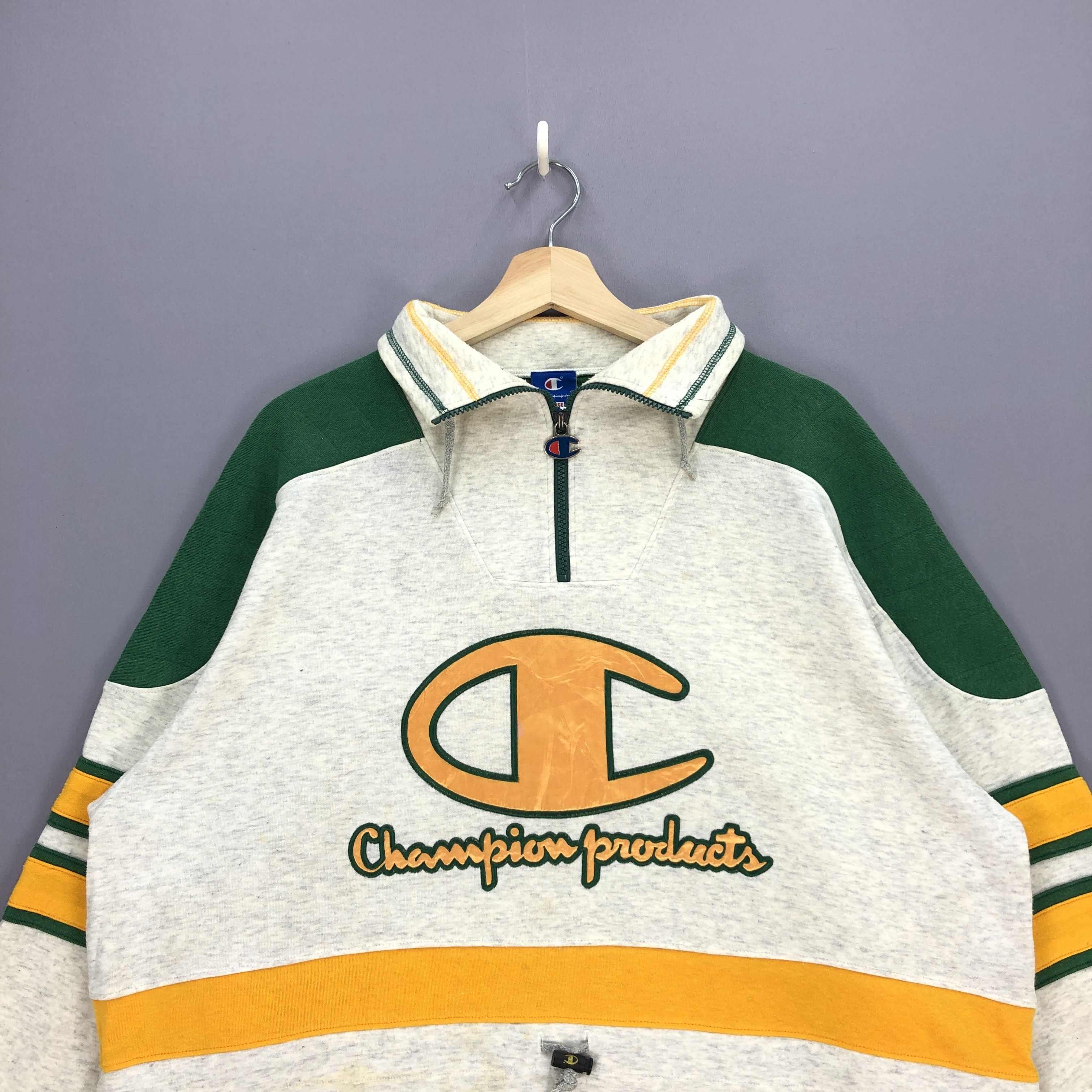 Champion × Vintage Vintage Champion Sweatshirt Big Logo Champion Sweatshirt Size L / US 10 / IT 46 - 3 Thumbnail