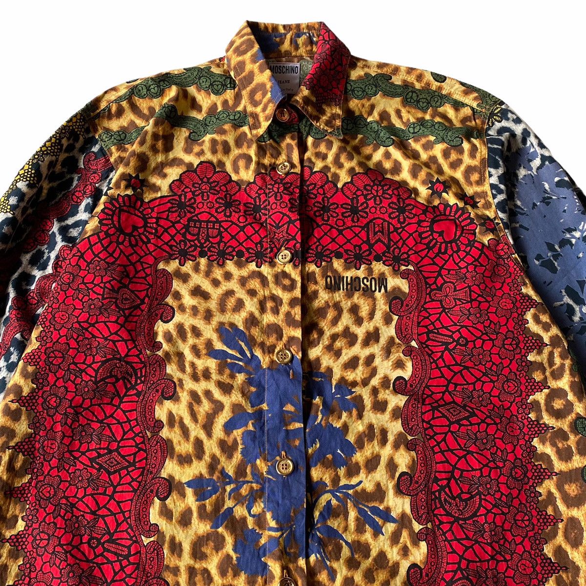 Moschino Moschino Full Print Leopard Shirt Size US XS / EU 42 / 0 - 2 Thumbnail