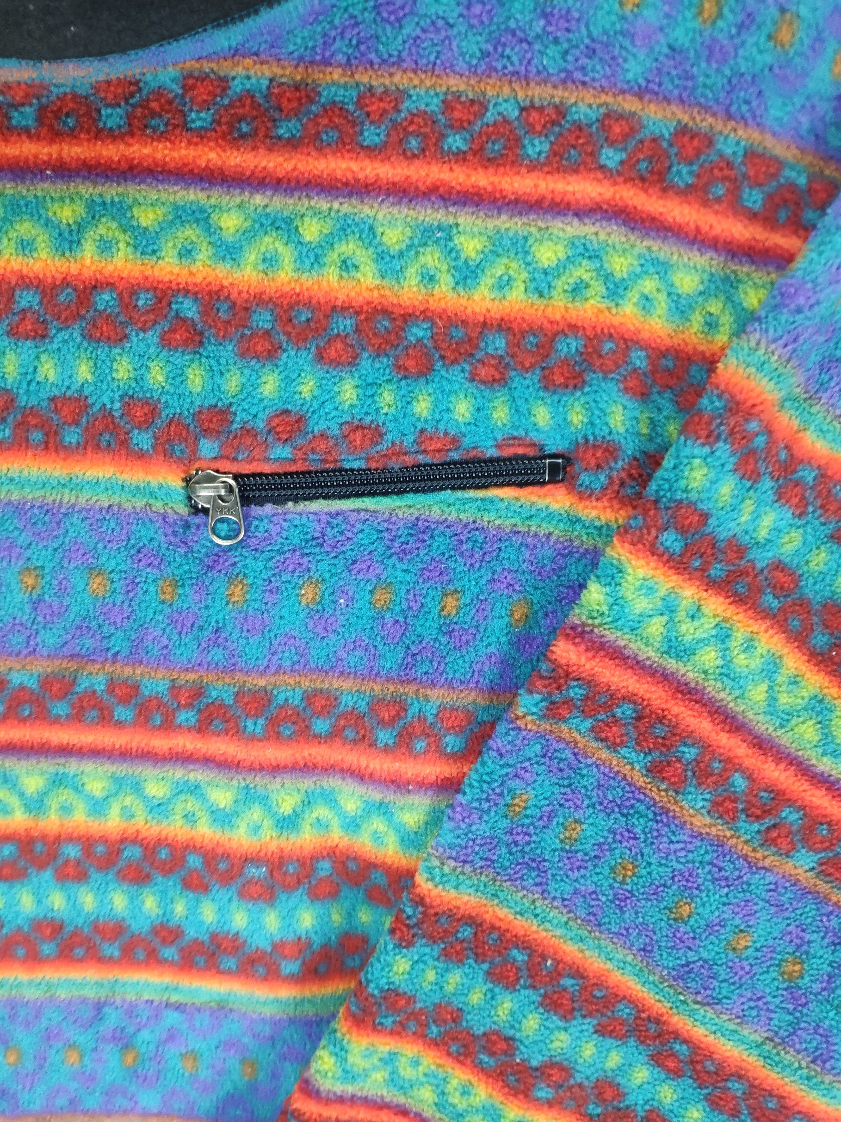 Native × Vintage Steal 💥 Vintage Fleece Sweater Native Style Made In USA Size US L / EU 52-54 / 3 - 4 Thumbnail