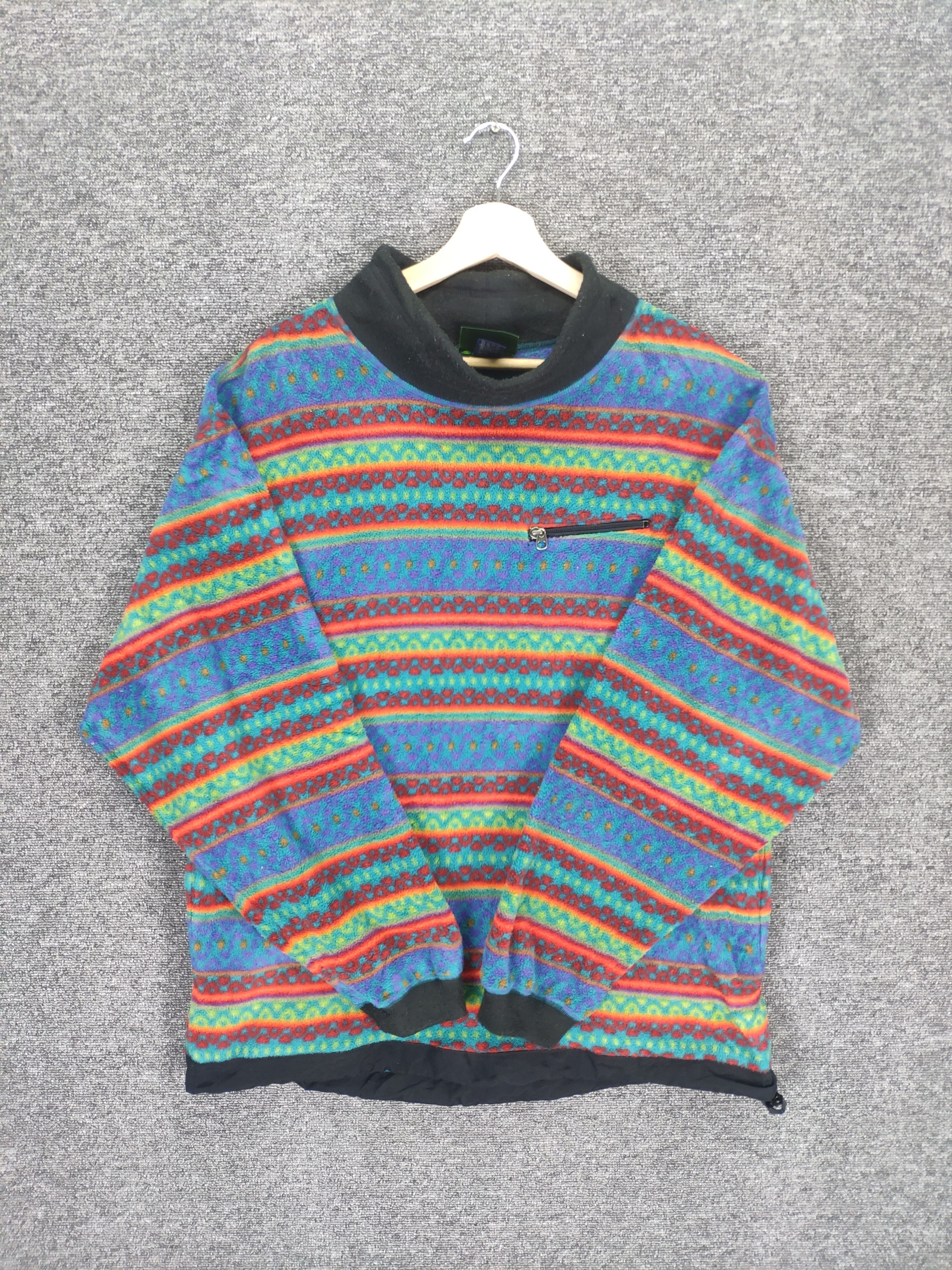 Native × Vintage Steal 💥 Vintage Fleece Sweater Native Style Made In USA Size US L / EU 52-54 / 3 - 1 Thumbnail