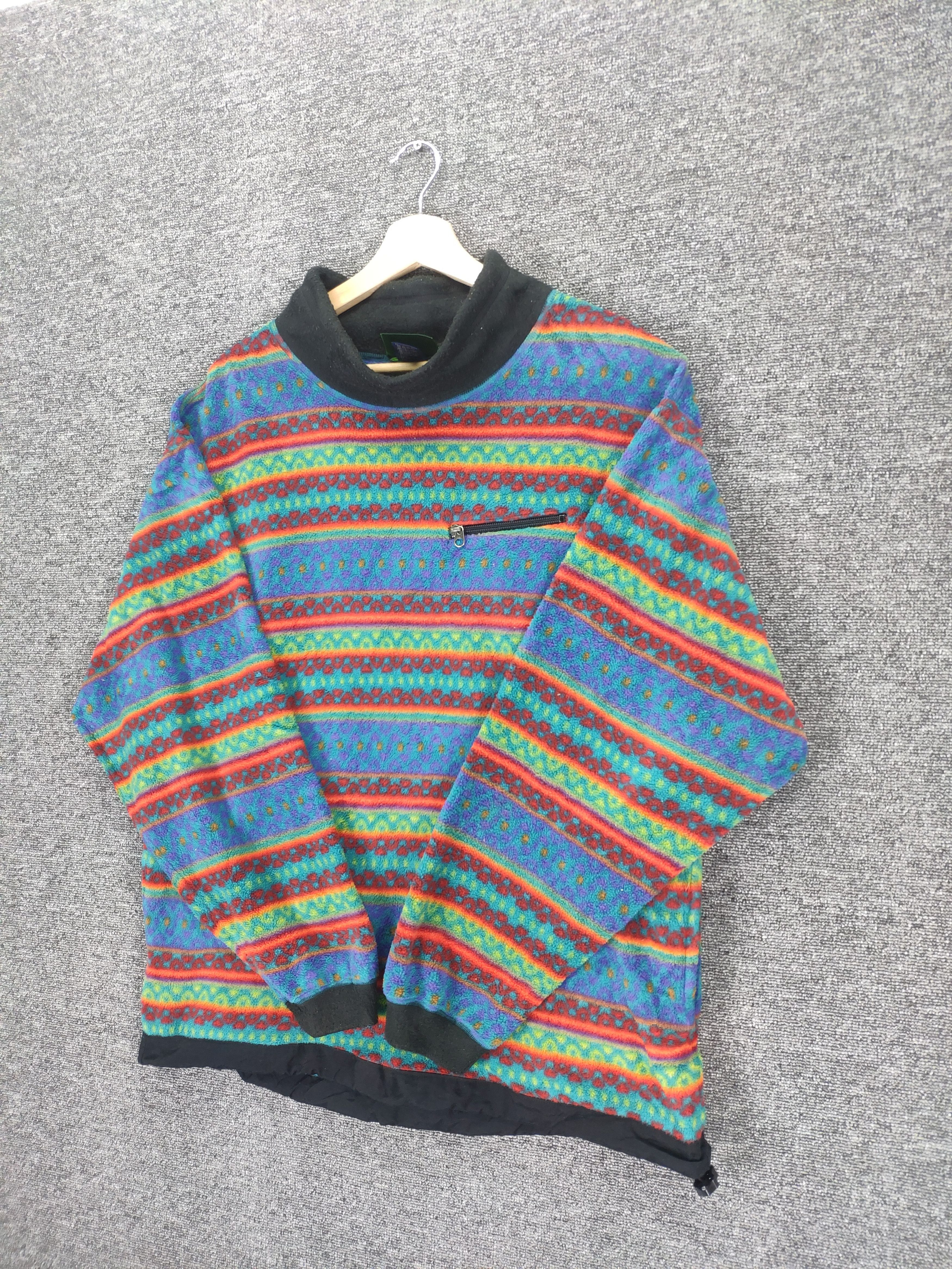 Native × Vintage Steal 💥 Vintage Fleece Sweater Native Style Made In USA Size US L / EU 52-54 / 3 - 2 Thumbnail