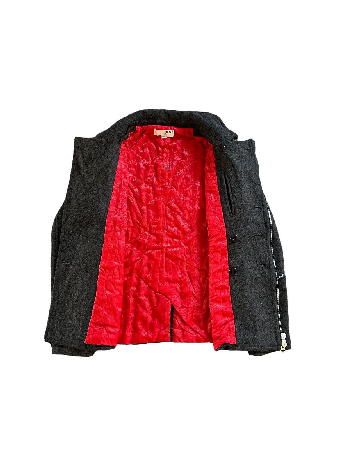 GRN 2000's GRN Tokyo Japan double collar wool zipper jacket Size US M / EU 48-50 / 2 - 11 Thumbnail