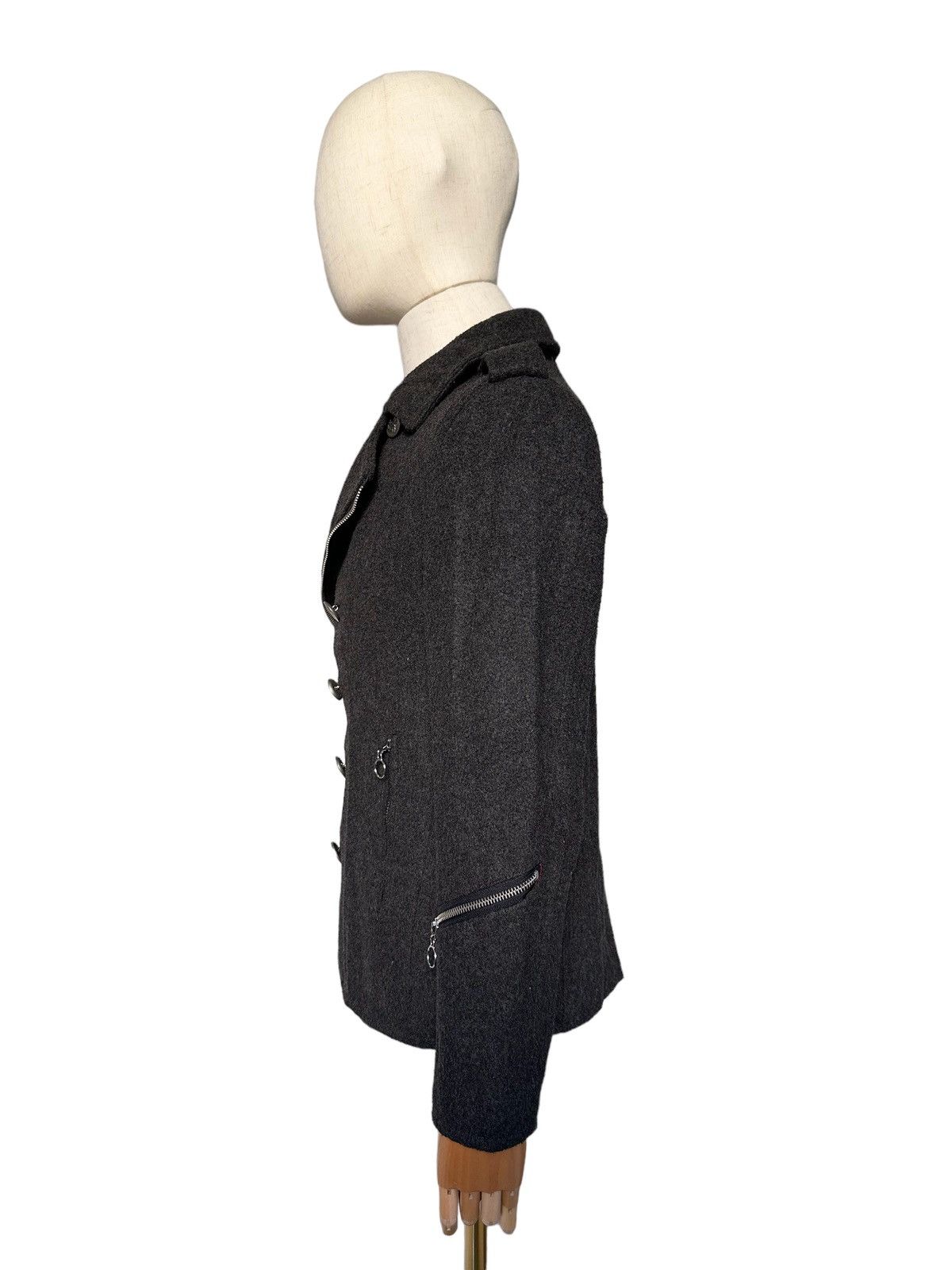 GRN 2000's GRN Tokyo Japan double collar wool zipper jacket Size US M / EU 48-50 / 2 - 10 Thumbnail