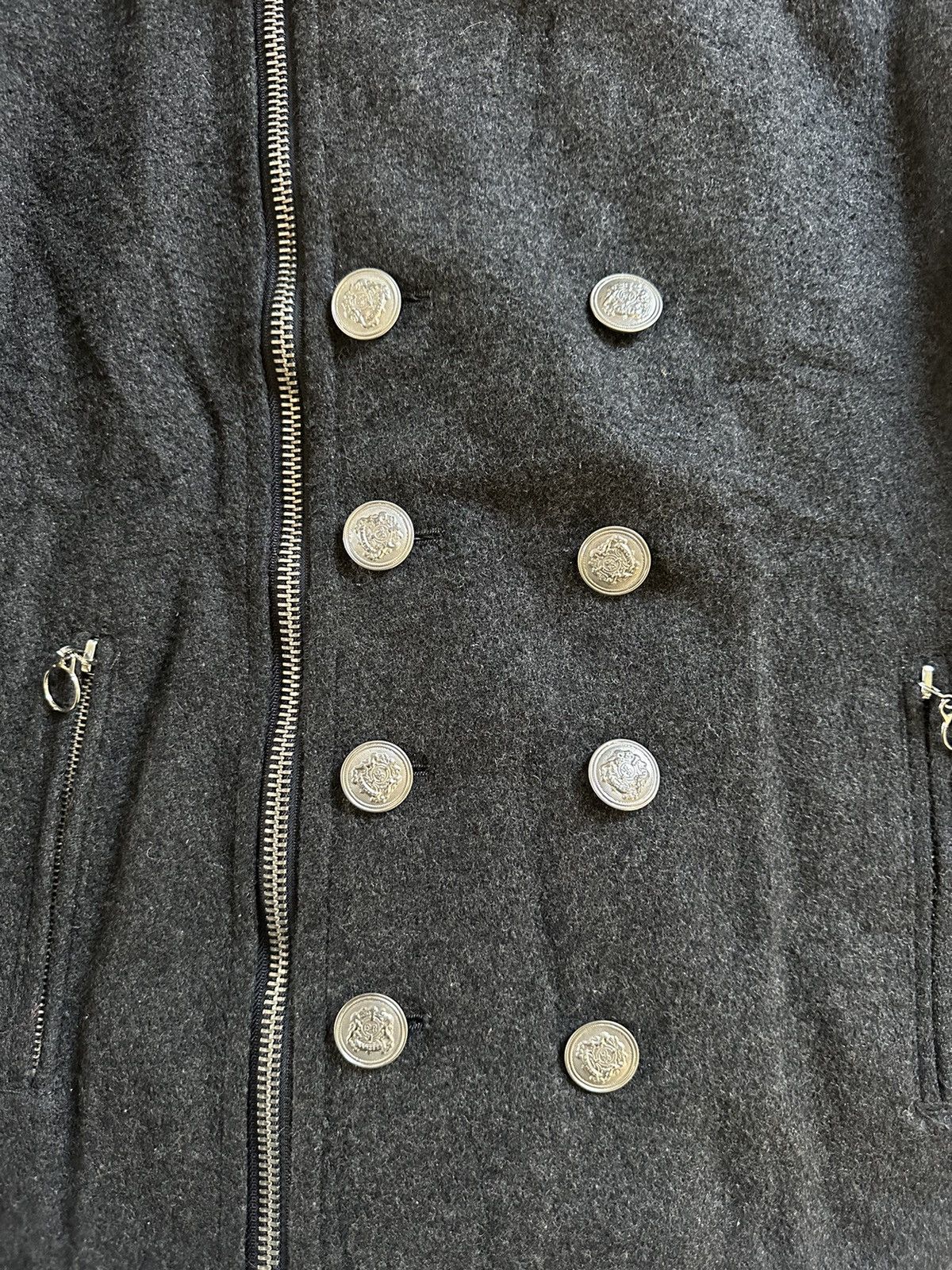 GRN 2000's GRN Tokyo Japan double collar wool zipper jacket Size US M / EU 48-50 / 2 - 16 Thumbnail