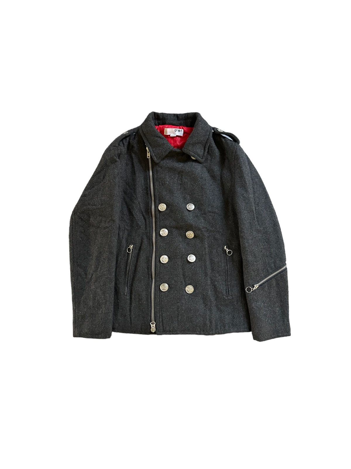 GRN 2000's GRN Tokyo Japan double collar wool zipper jacket Size US M / EU 48-50 / 2 - 1 Thumbnail