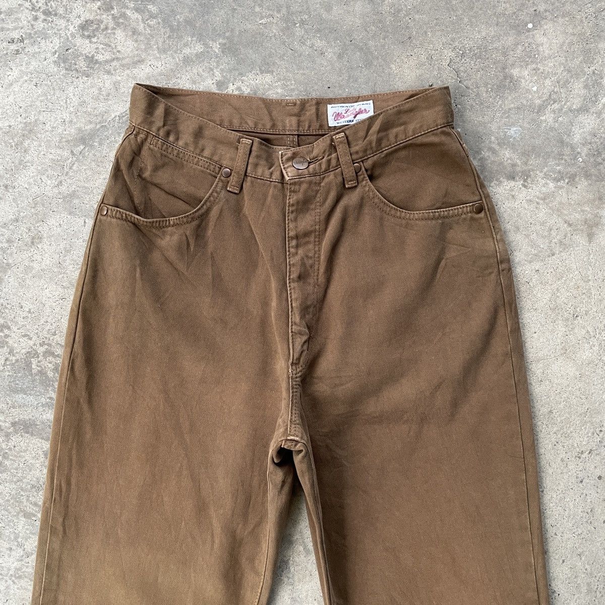 Vintage W26x30.5💥 Vintage Wrangler Browns Trousers Casual Pants Size US 26 / EU 42 - 2 Thumbnail
