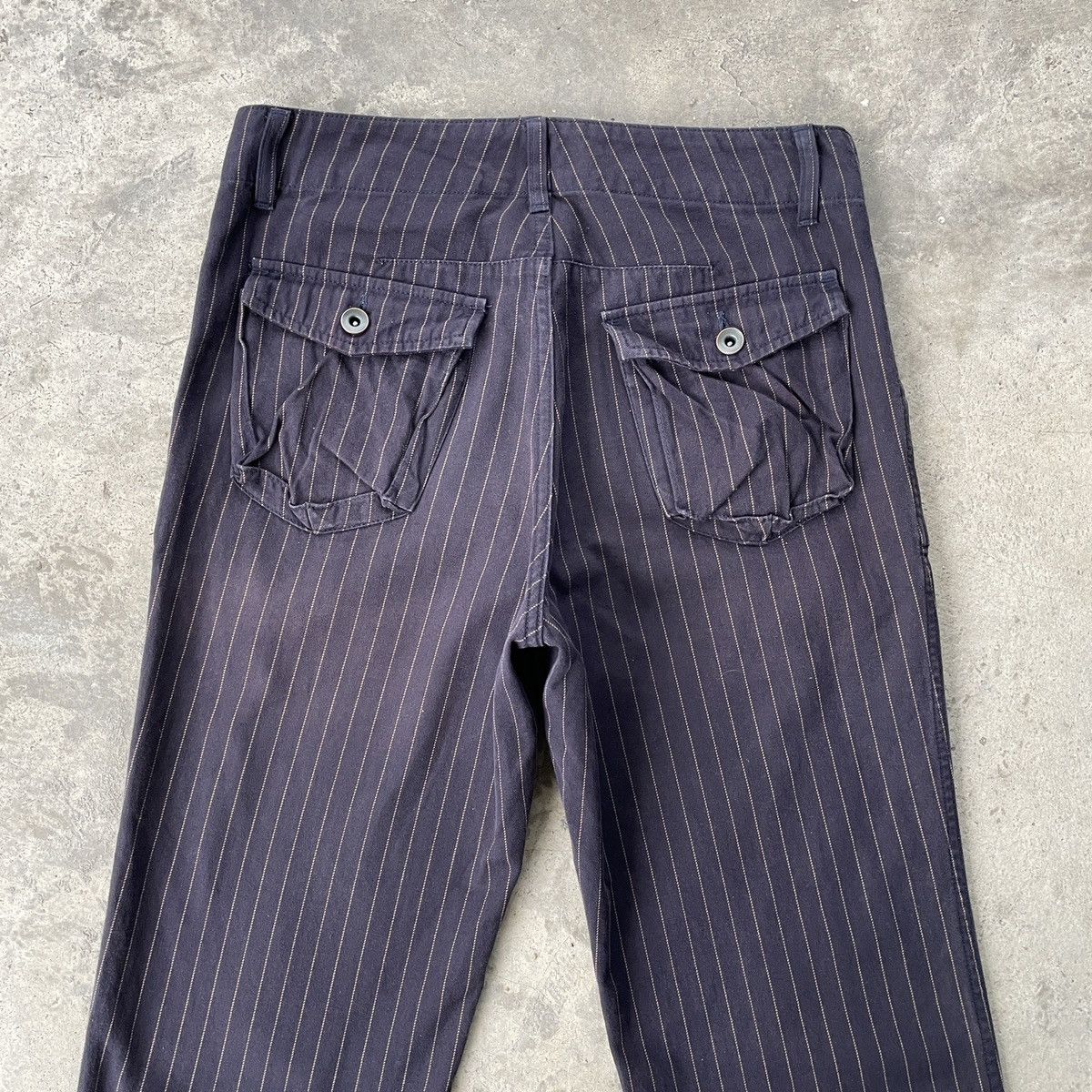 Japanese Brand Vintage GrageBlue Purple Striped Trousers Casual Pants W30 Size US 30 / EU 46 - 8 Thumbnail
