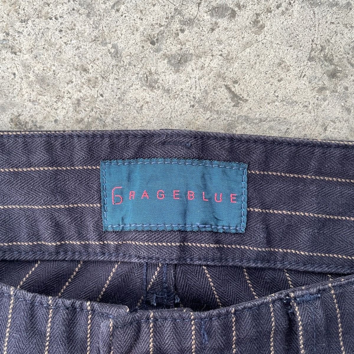 Japanese Brand Vintage GrageBlue Purple Striped Trousers Casual Pants W30 Size US 30 / EU 46 - 6 Thumbnail
