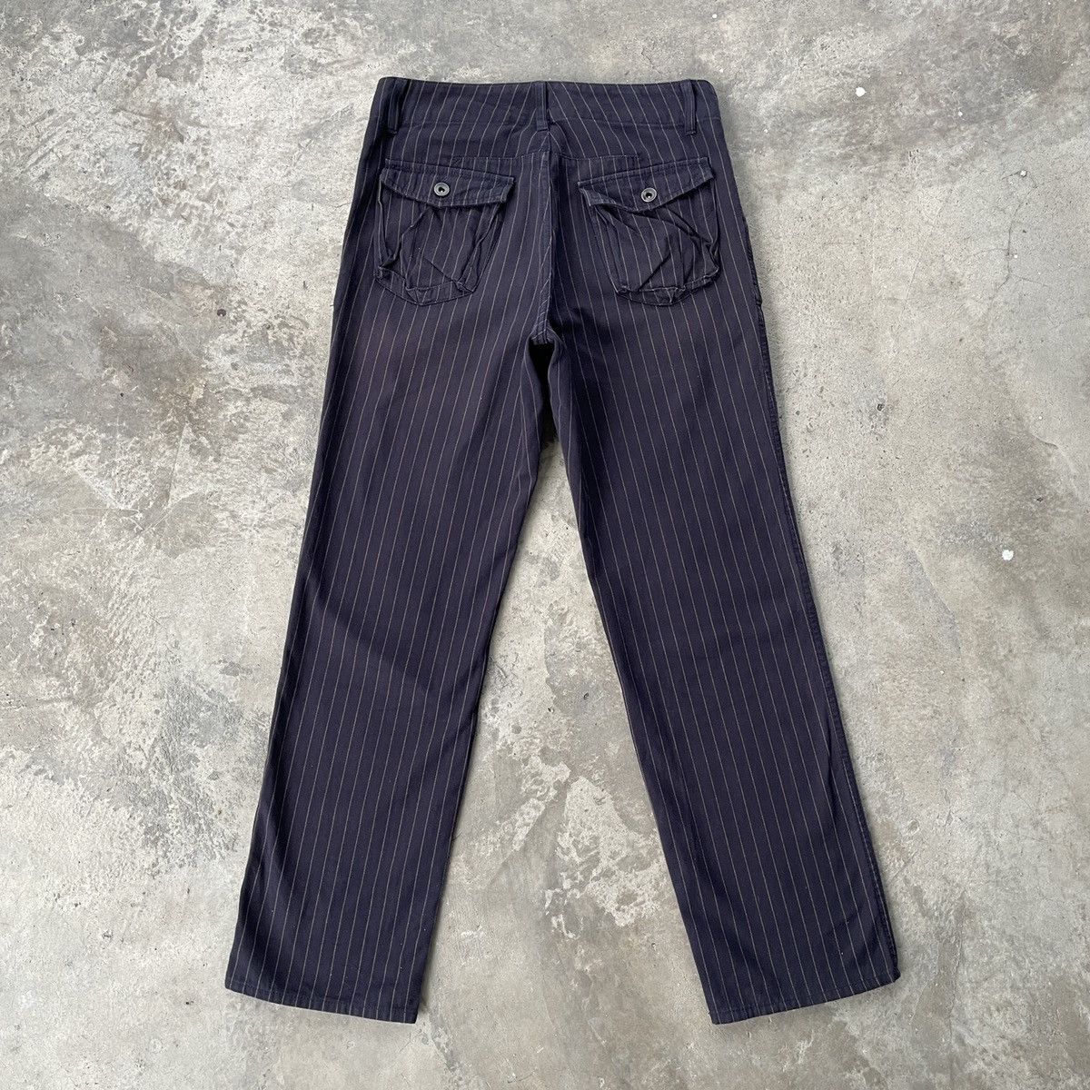 Japanese Brand Vintage GrageBlue Purple Striped Trousers Casual Pants W30 Size US 30 / EU 46 - 10 Thumbnail