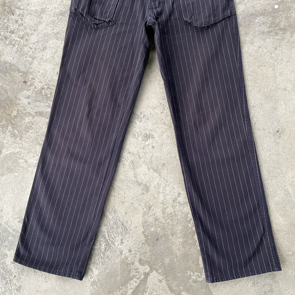 Japanese Brand Vintage GrageBlue Purple Striped Trousers Casual Pants W30 Size US 30 / EU 46 - 5 Thumbnail
