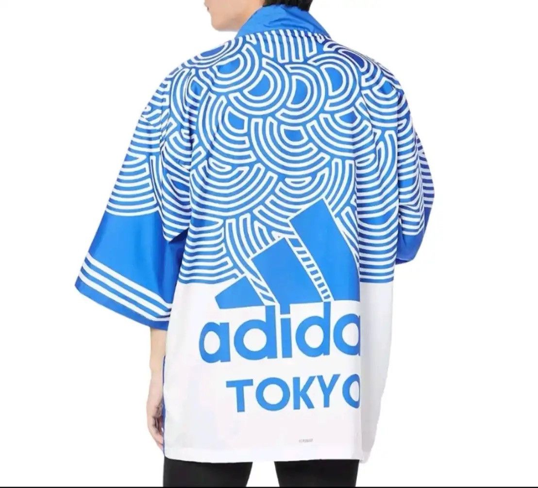 image of Adidas Unisex Kimono Tokyo Pack Bookwear Happi Jacket Shirt in Blue, Men's (Size Large)