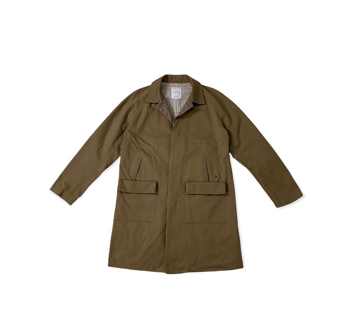 image of Still By Hand Cotton Overcoat Made In Japan in Brown, Men's (Size Medium)