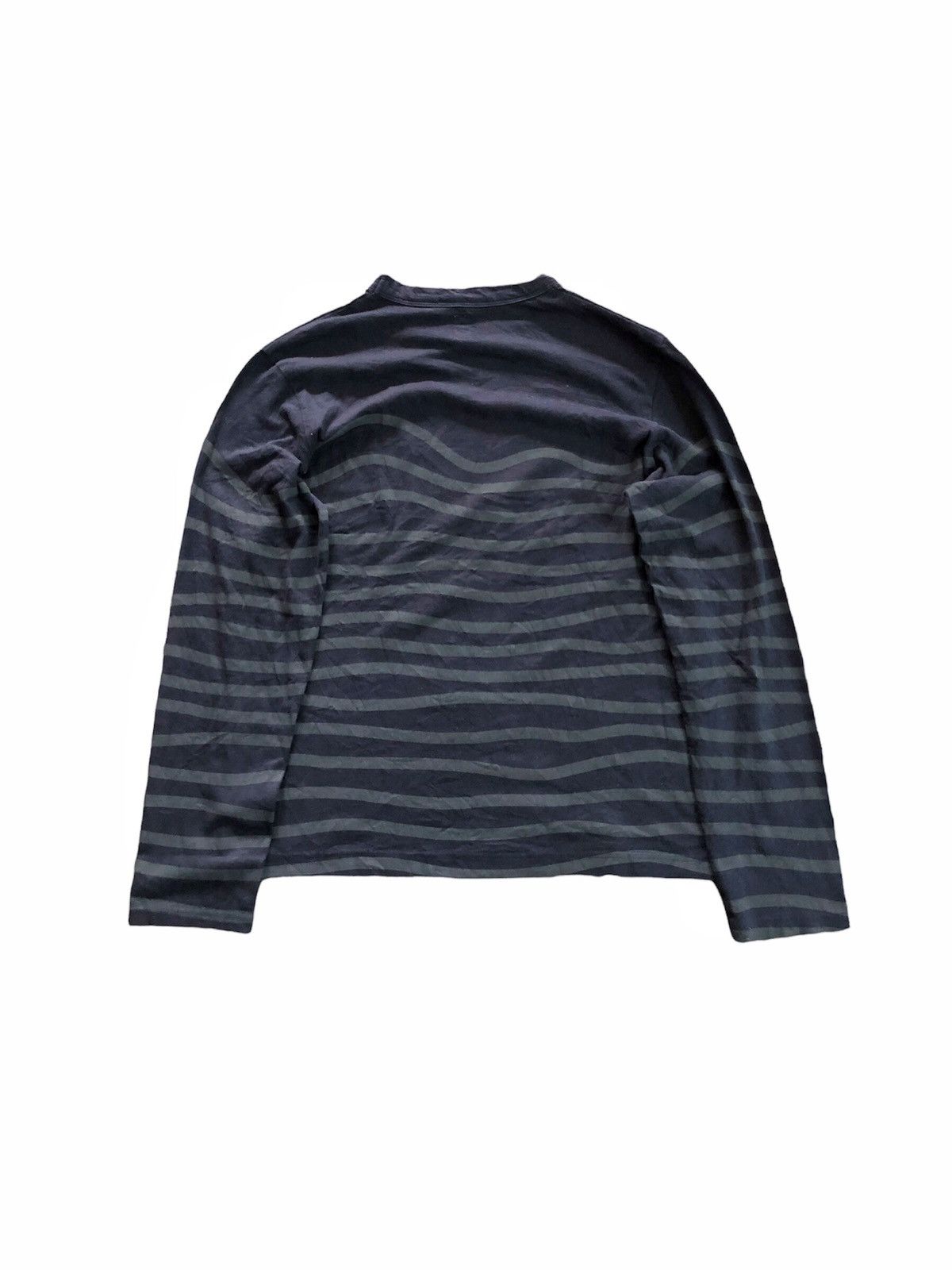 Hiroshi Kato Y2k KATO cut & sew long sleeve waves design Size US M / EU 48-50 / 2 - 2 Thumbnail