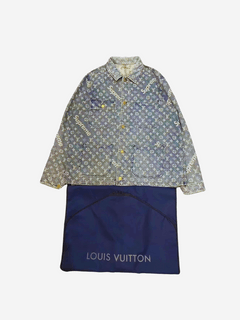 Louis Vuitton x Supreme Indigo Monogram Jacquard Denim Jeans M For