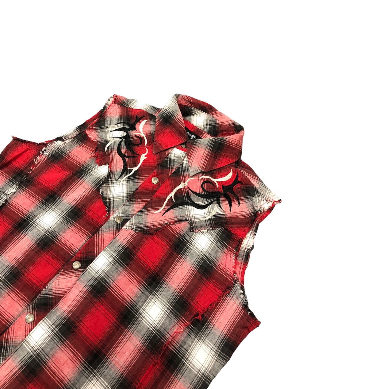 In The Attic 00’s In The Attic Homme tribal shadow plaid sleeveless Size US M / EU 48-50 / 2 - 1 Thumbnail