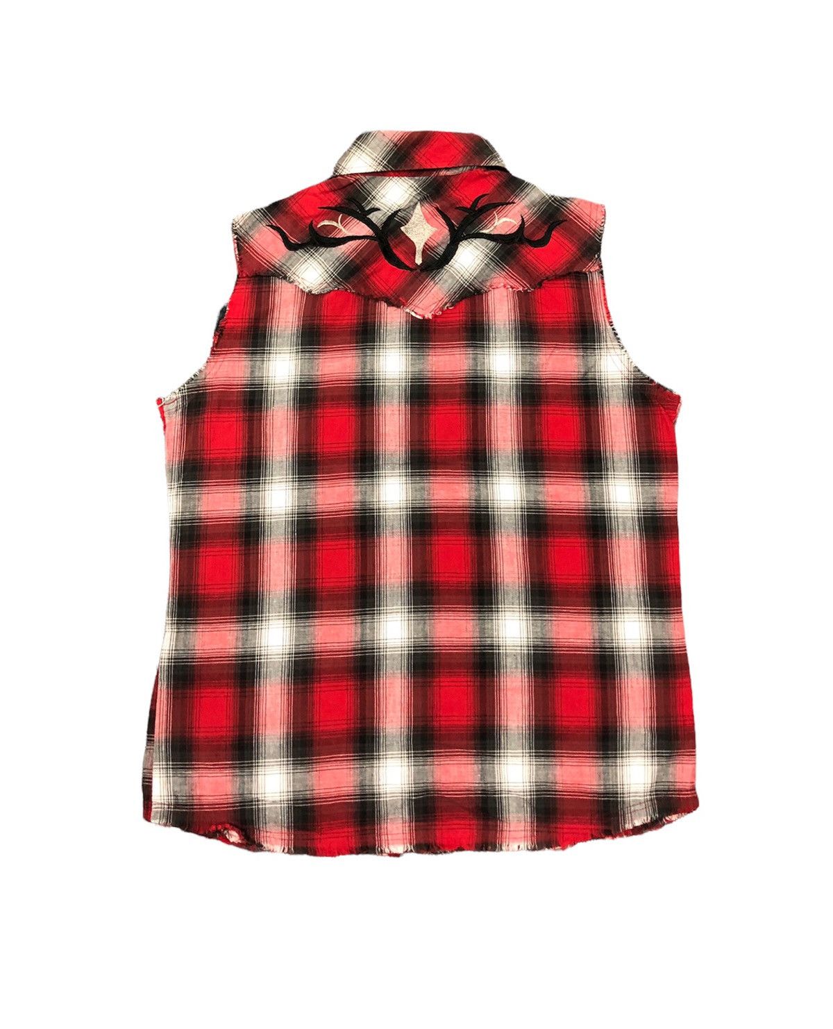 In The Attic 00’s In The Attic Homme tribal shadow plaid sleeveless Size US M / EU 48-50 / 2 - 6 Thumbnail