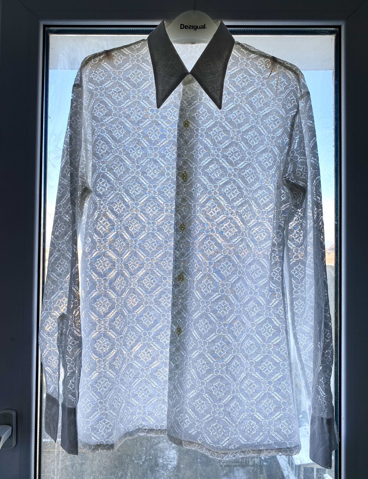 Other Lace White transparent longsleeve shirt like a bode fit Size US S / EU 44-46 / 1 - 2 Thumbnail