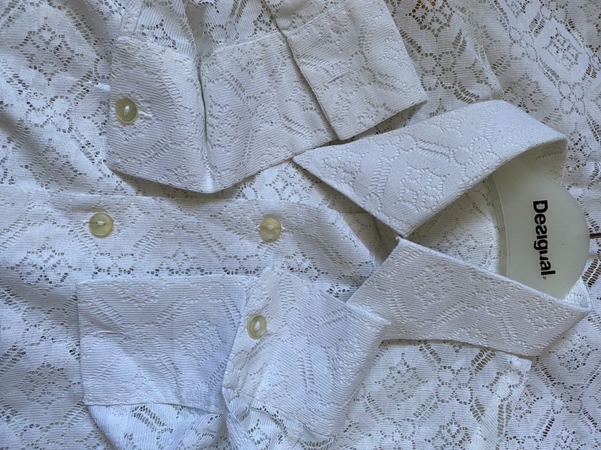 Other Lace White transparent longsleeve shirt like a bode fit Size US S / EU 44-46 / 1 - 7 Thumbnail