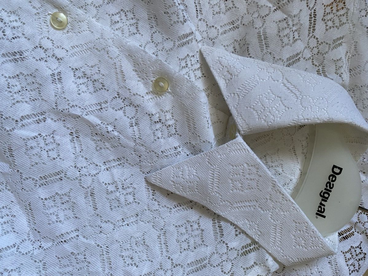 Other Lace White transparent longsleeve shirt like a bode fit Size US S / EU 44-46 / 1 - 6 Thumbnail