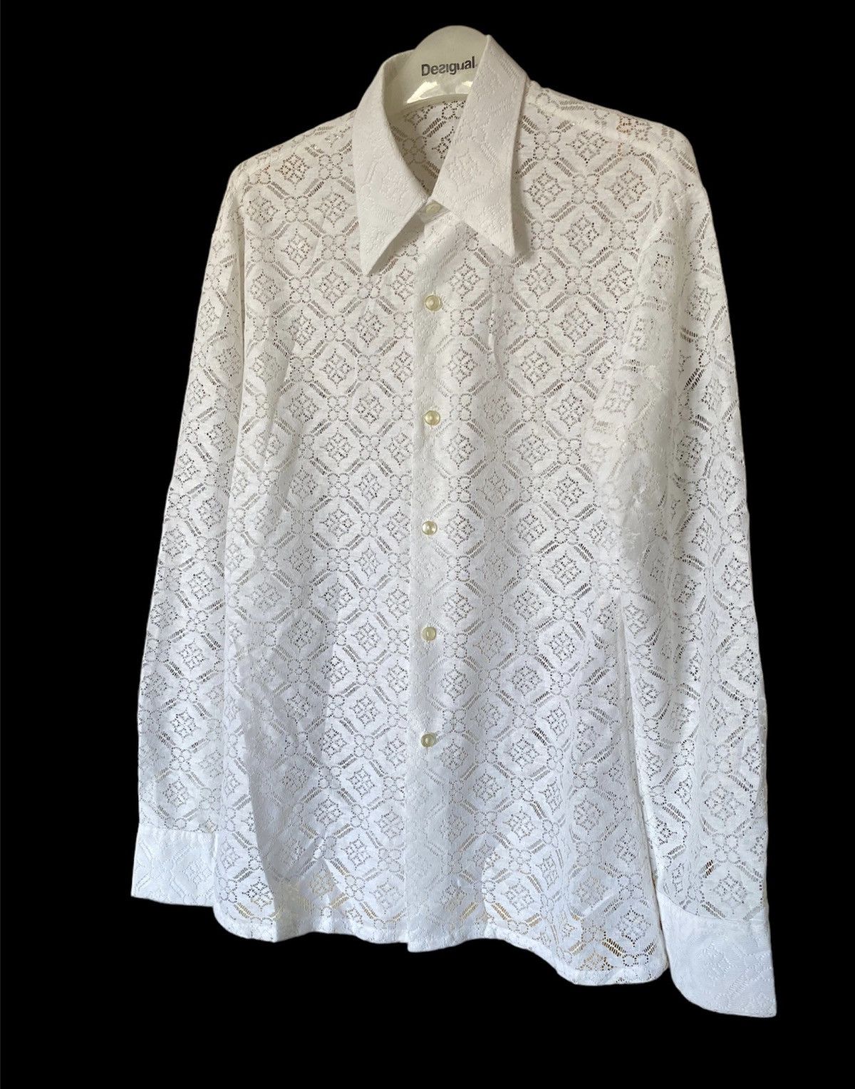 Other Lace White transparent longsleeve shirt like a bode fit Size US S / EU 44-46 / 1 - 5 Thumbnail