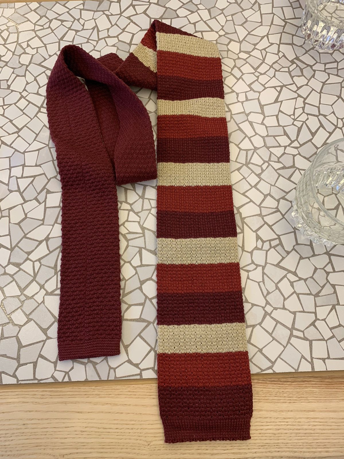 Japanese Brand Yohji Yamamoto wool multicolour tie Size ONE SIZE - 8 Thumbnail