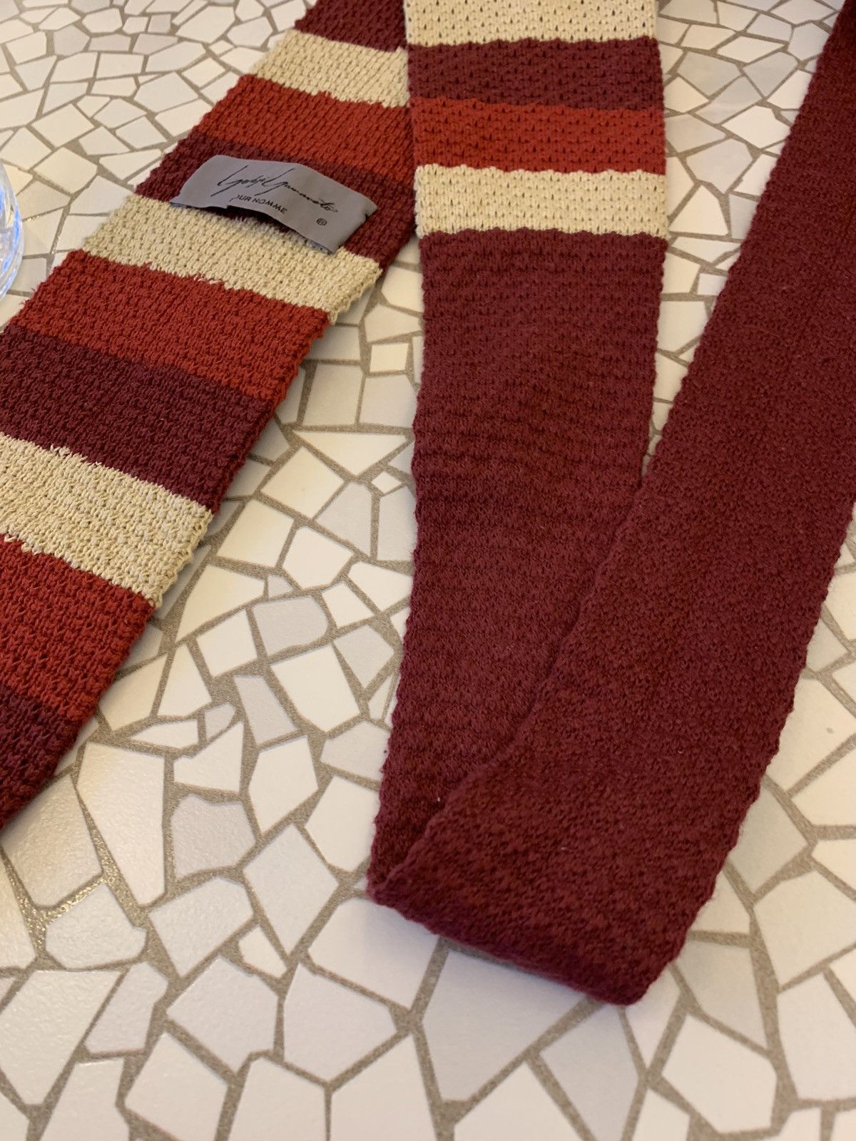 Japanese Brand Yohji Yamamoto wool multicolour tie Size ONE SIZE - 4 Thumbnail