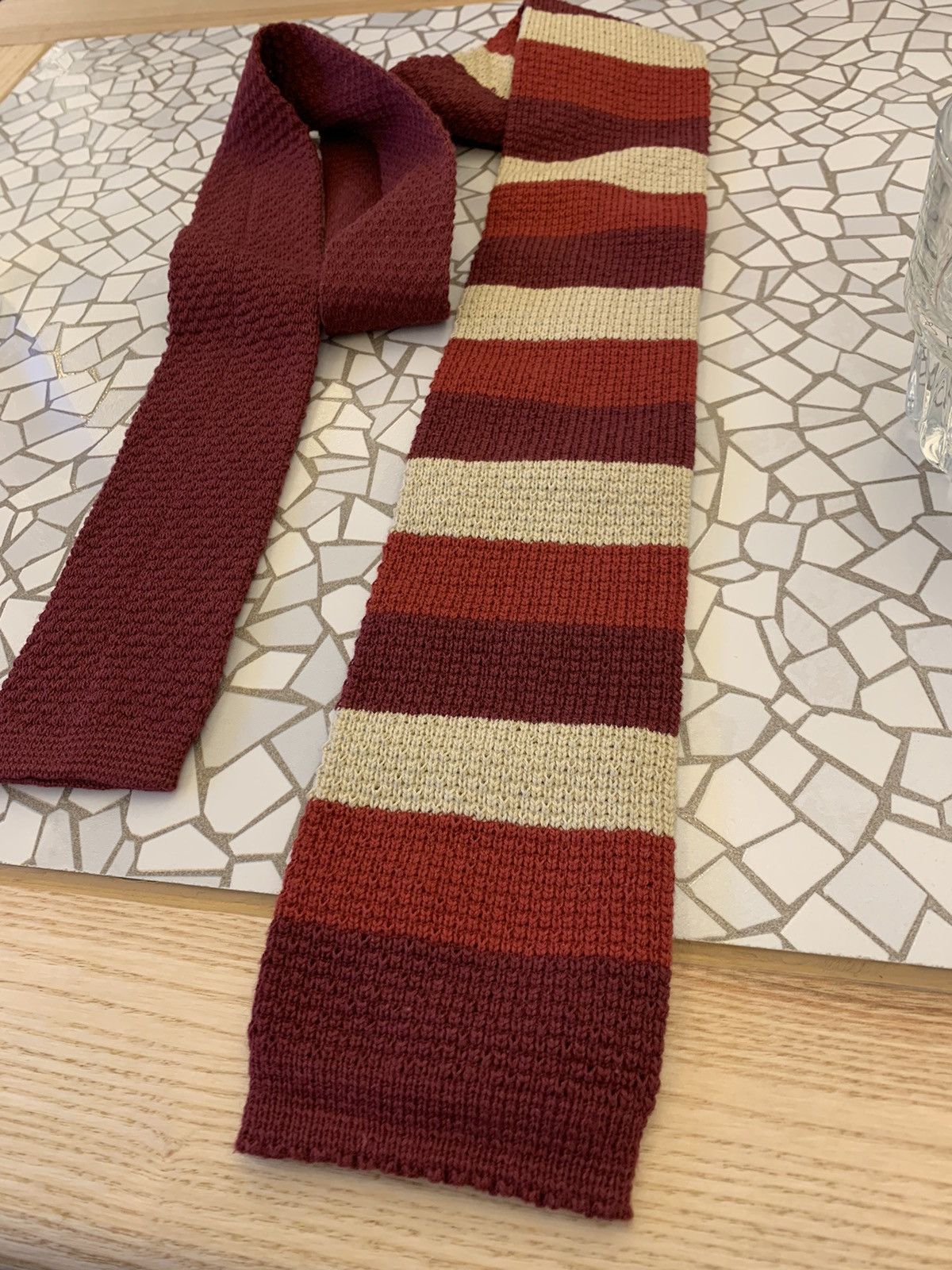 Japanese Brand Yohji Yamamoto wool multicolour tie Size ONE SIZE - 9 Thumbnail