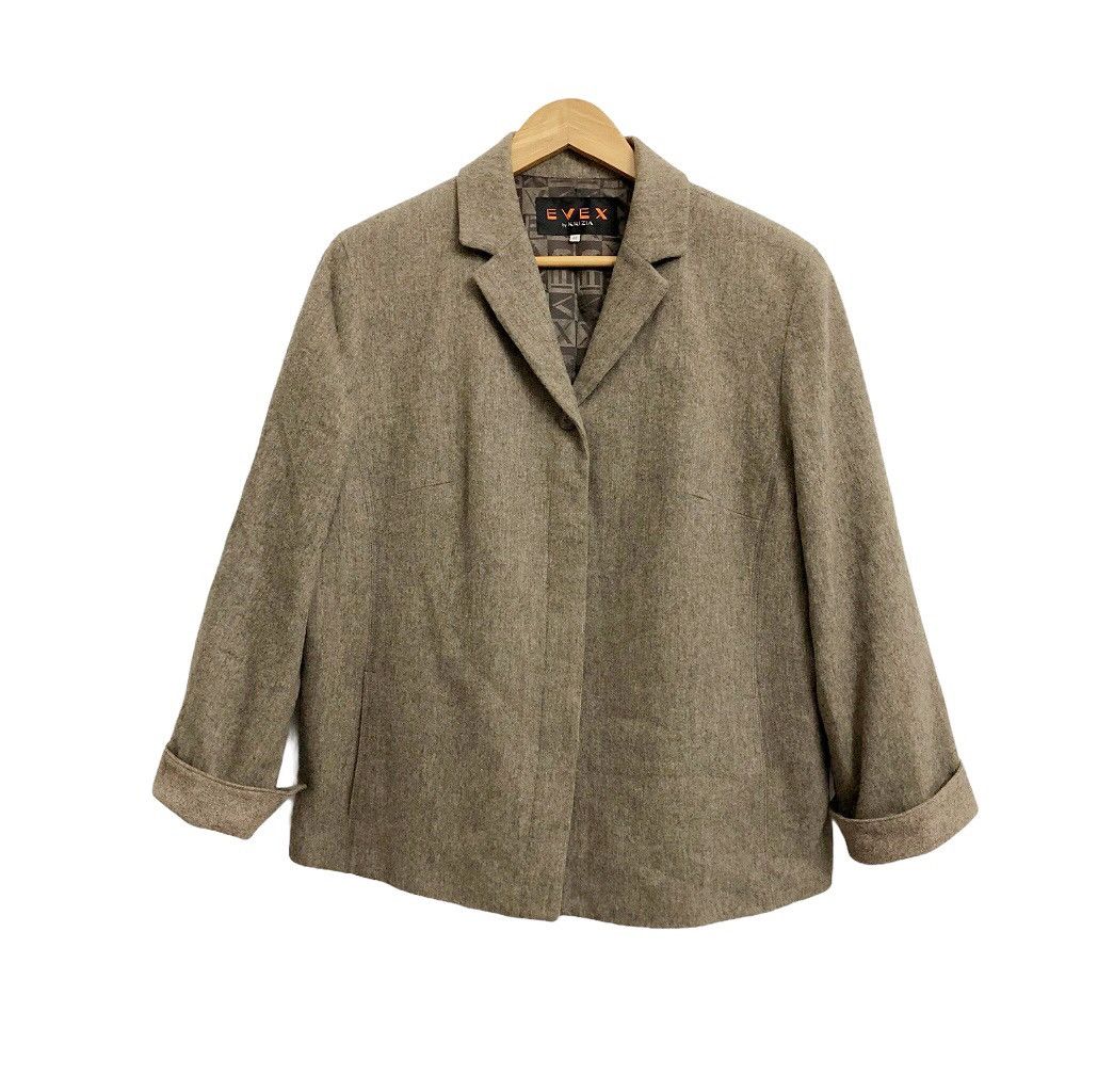 image of Avant Garde x Italian Designers Evex By Krizia Light Outwear Jacket Luxury Men Style in Brown Wool 