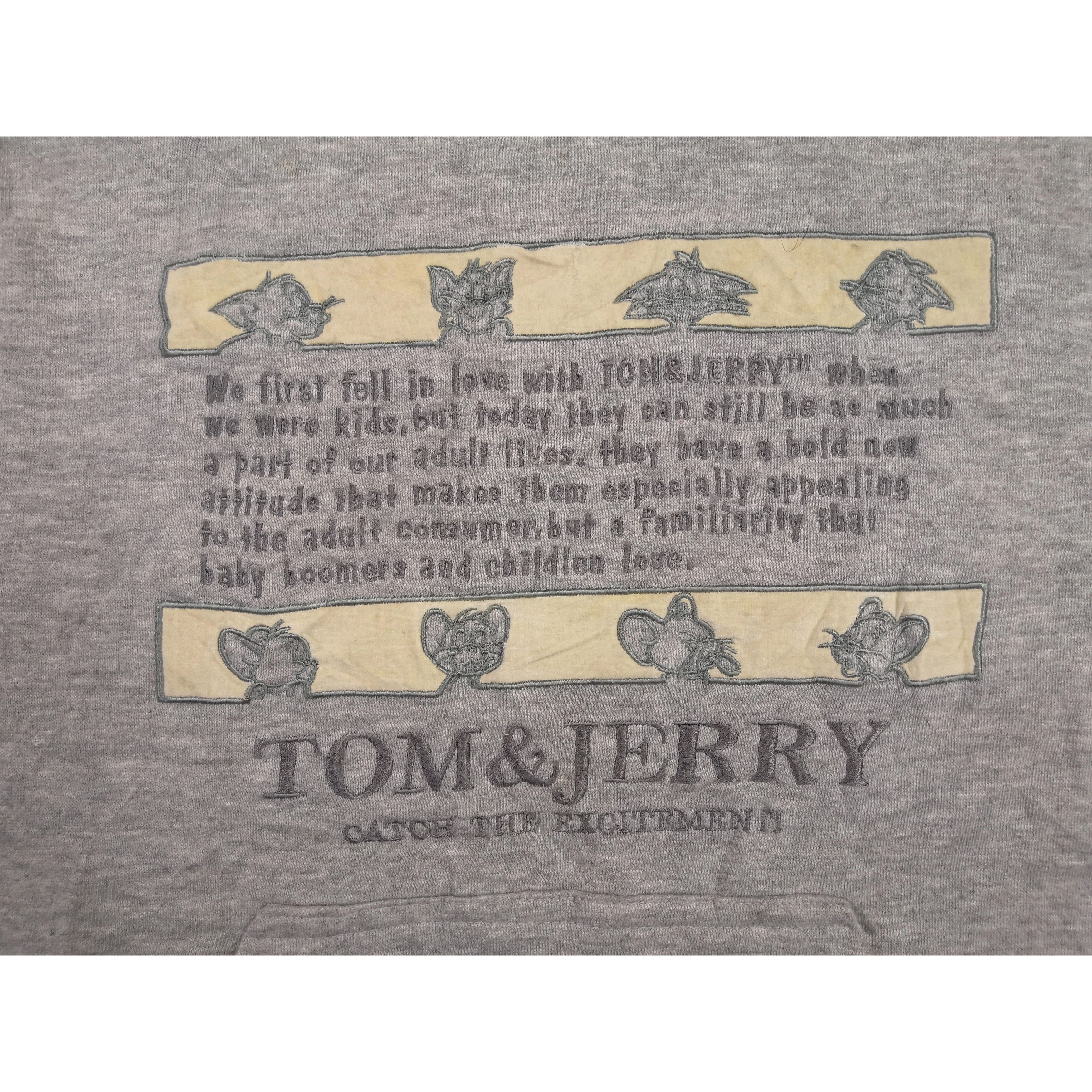 Cartoon Network × Vintage Vintage 90's Tom & Jerry Sweatshirt Sweater Hoodies BS1850. Size US M / EU 48-50 / 2 - 5 Thumbnail
