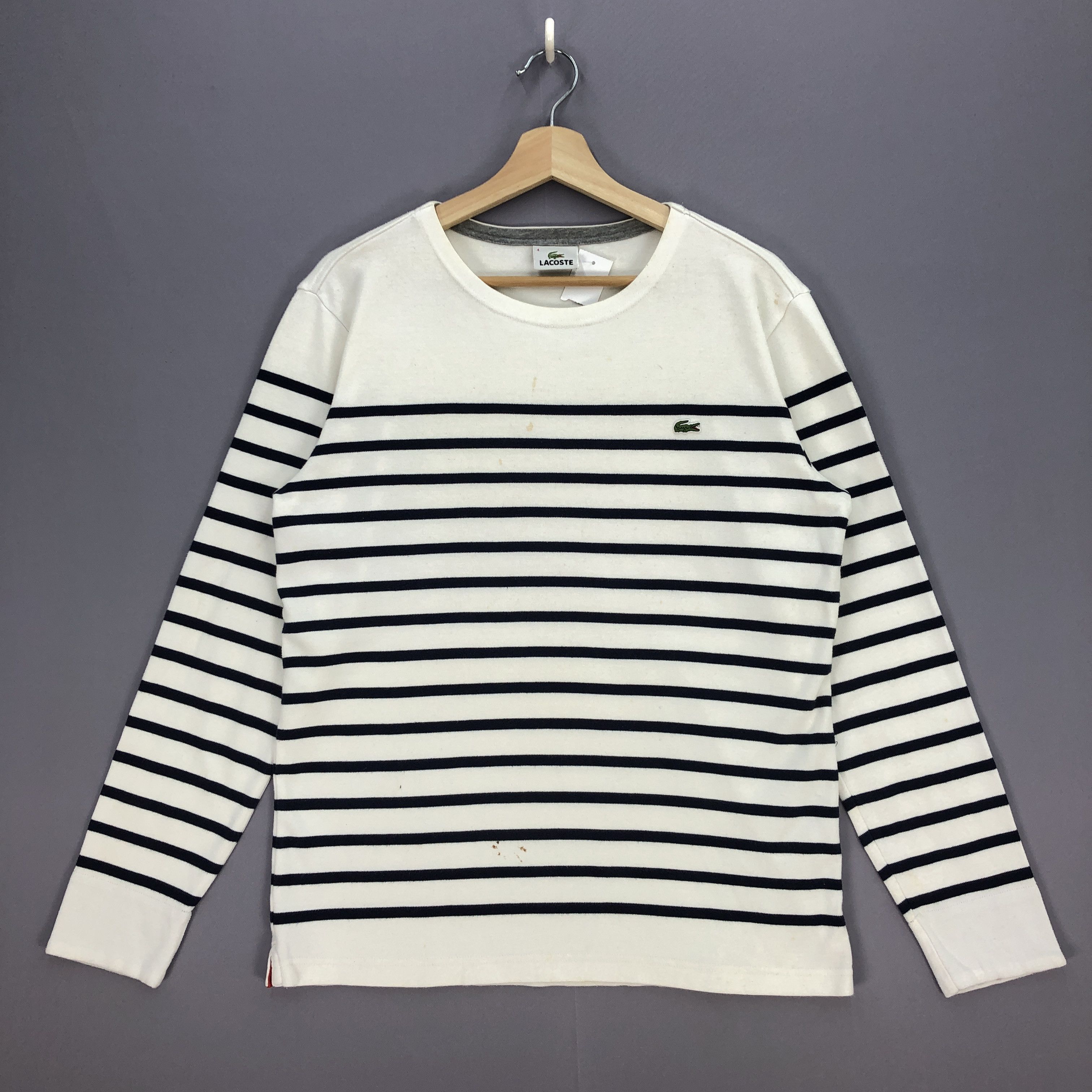 Lacoste Vintage Lacoste T Shirt Lacoste Stripe Tee | BS20240. Size L / US 10 / IT 46 - 1 Thumbnail