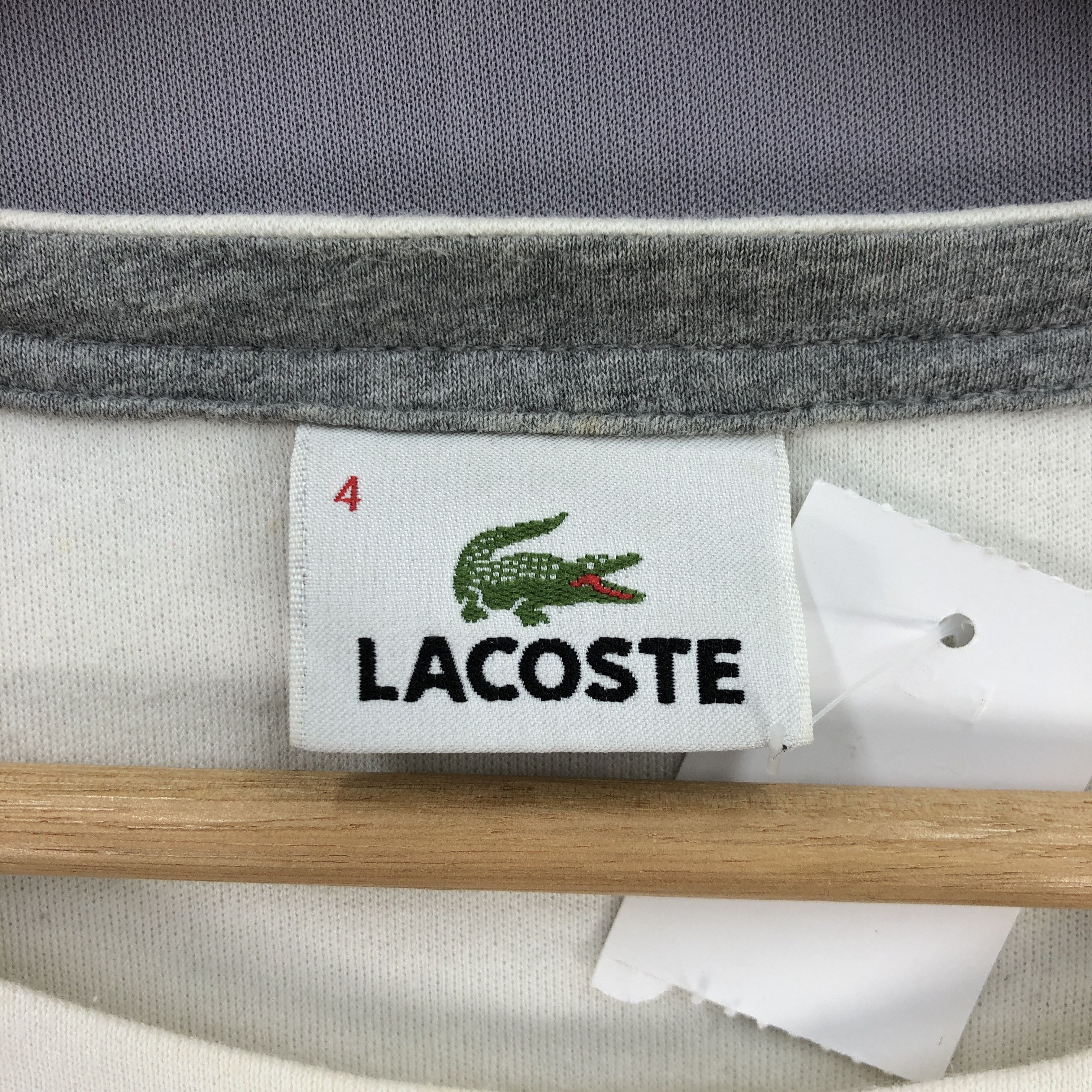 Lacoste Vintage Lacoste T Shirt Lacoste Stripe Tee | BS20240. Size L / US 10 / IT 46 - 7 Thumbnail