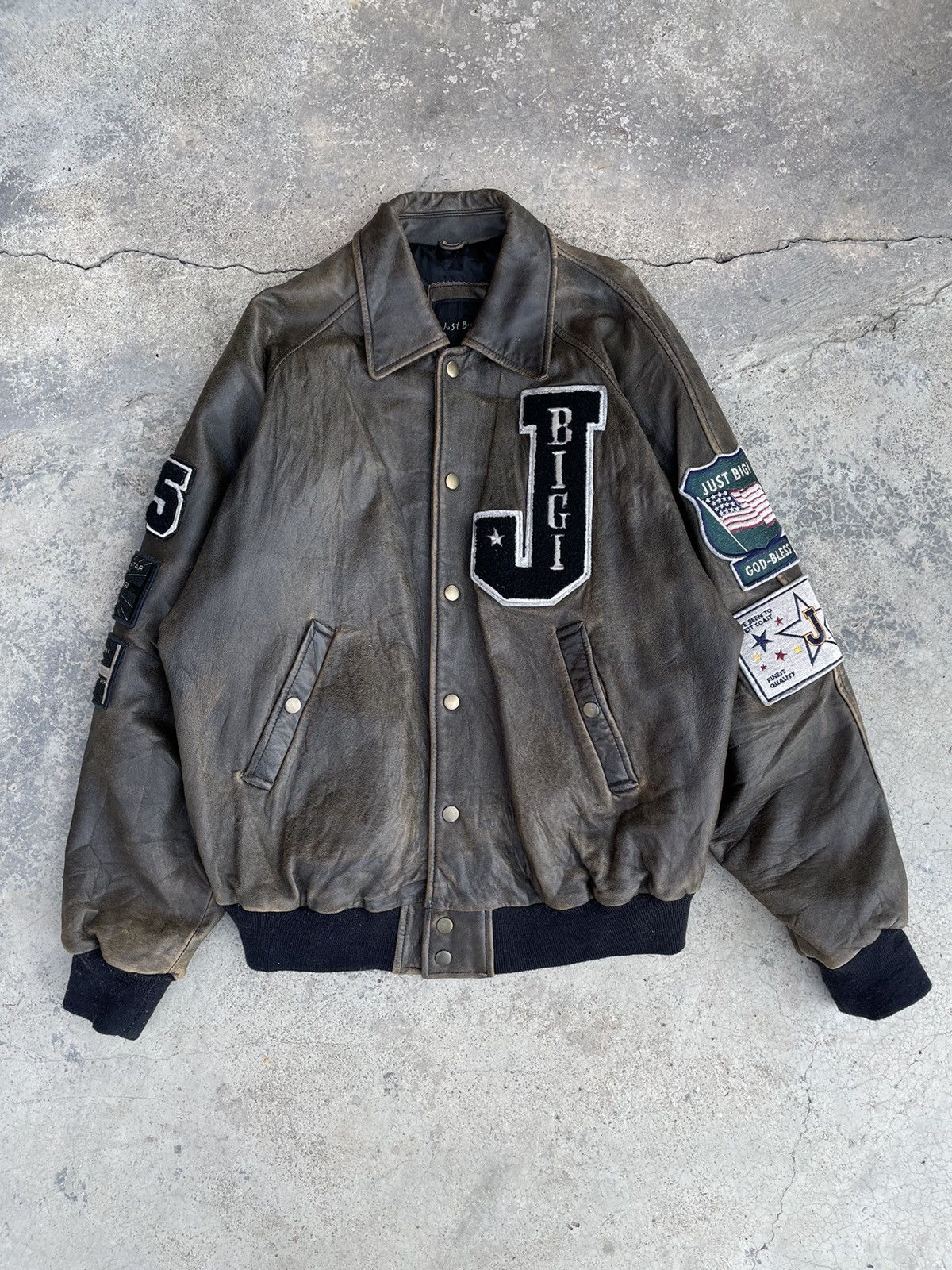 BIGI BIGI LEATHER PASS ESPECIALLY GRANTS BOMBER JACKET Size US L / EU 52-54 / 3 - 5 Thumbnail