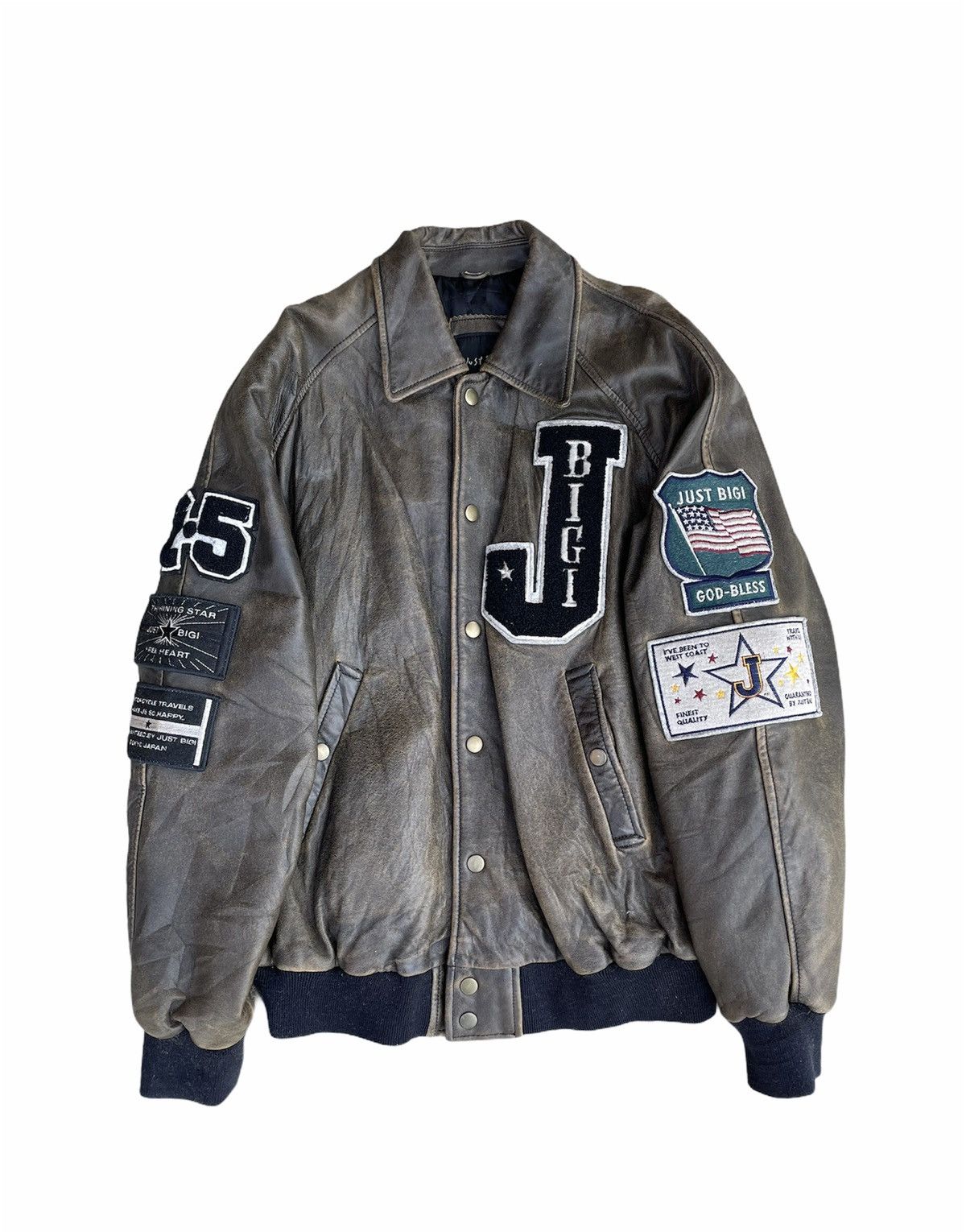BIGI BIGI LEATHER PASS ESPECIALLY GRANTS BOMBER JACKET Size US L / EU 52-54 / 3 - 3 Thumbnail