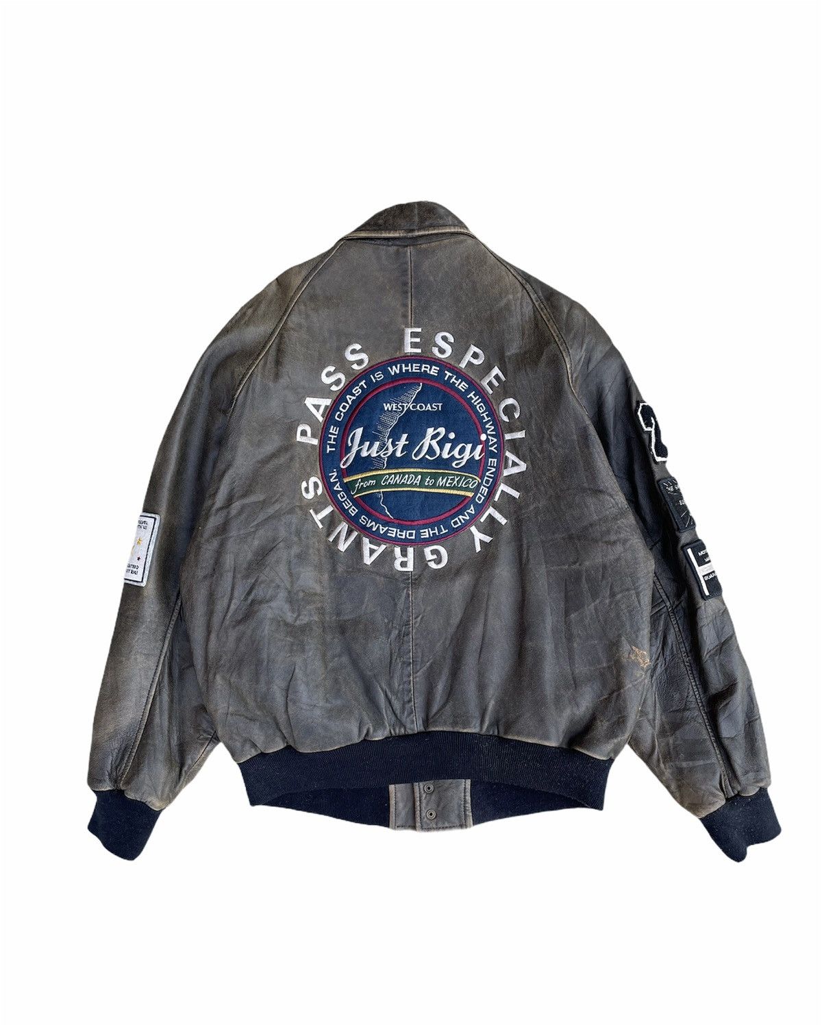 BIGI BIGI LEATHER PASS ESPECIALLY GRANTS BOMBER JACKET Size US L / EU 52-54 / 3 - 2 Thumbnail