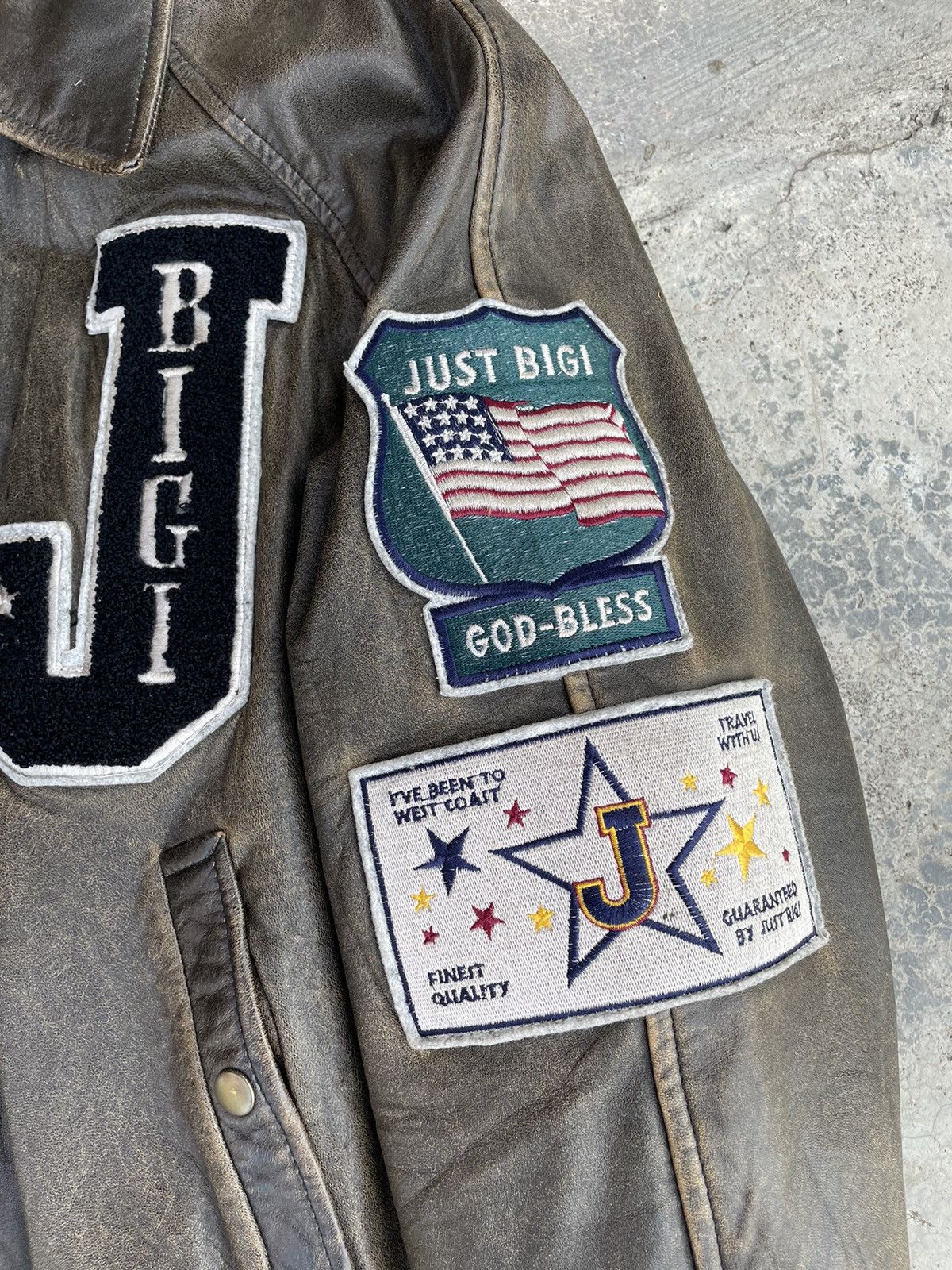 BIGI BIGI LEATHER PASS ESPECIALLY GRANTS BOMBER JACKET Size US L / EU 52-54 / 3 - 13 Thumbnail