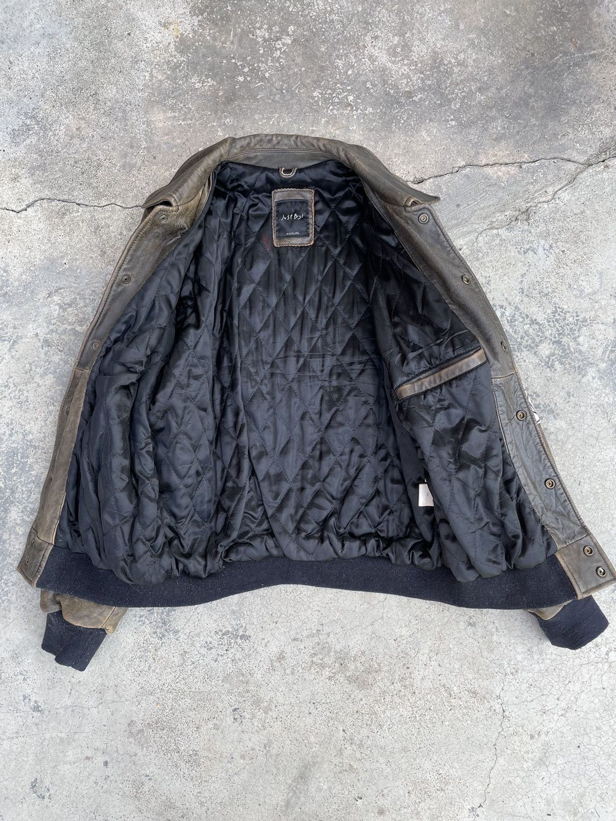 BIGI BIGI LEATHER PASS ESPECIALLY GRANTS BOMBER JACKET Size US L / EU 52-54 / 3 - 14 Thumbnail